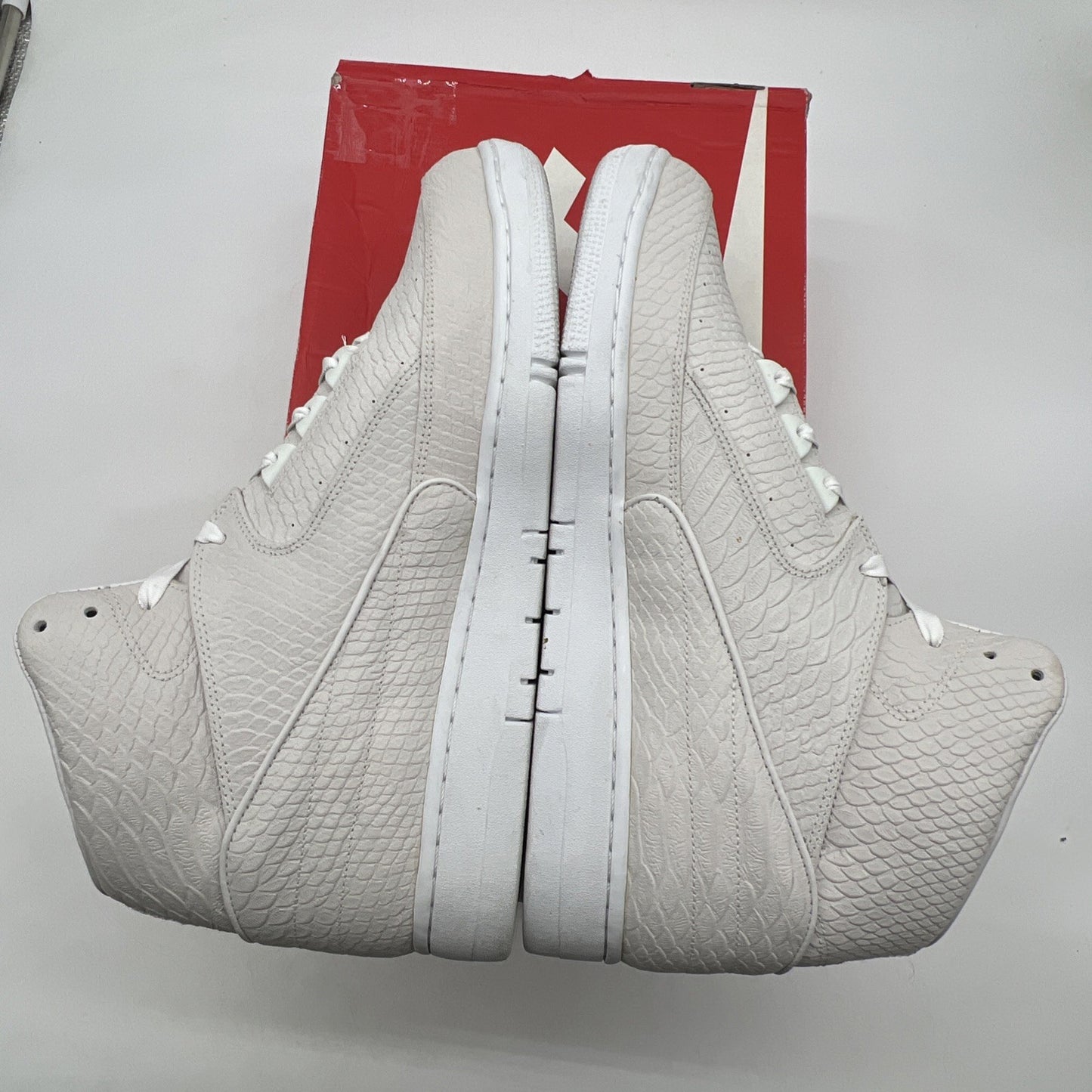 Size 13 - Nike Air Python Premium White Metallic Silver (705066-100)