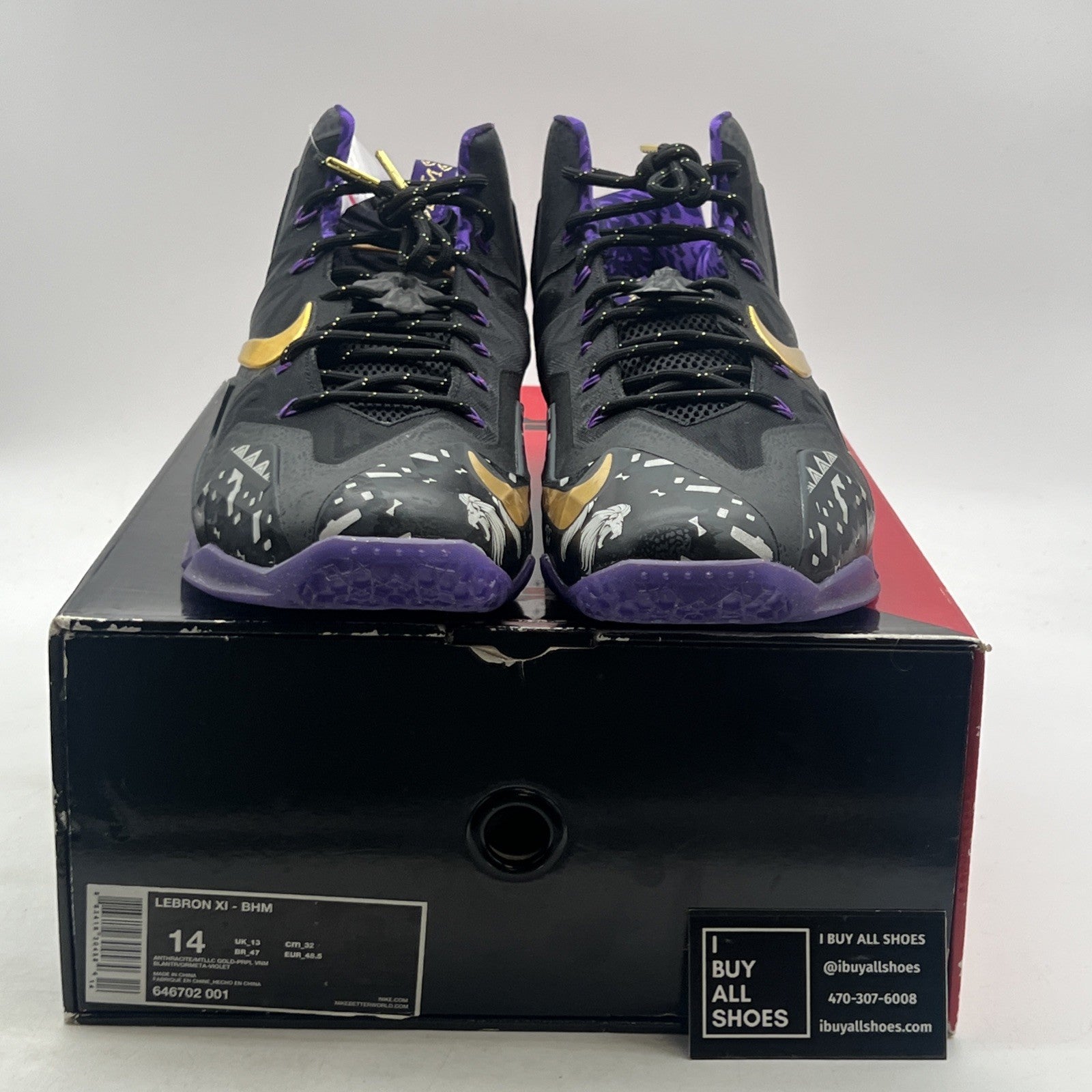 Size 14 - Nike LeBron 11 BHM - (646702-001)
