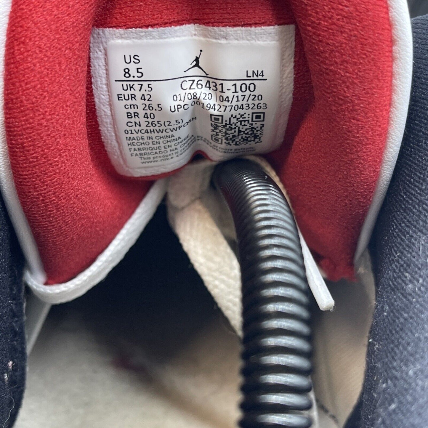 Size 8.5 - Jordan 3 Retro Denim SE Fire Red 2020 Suede Leather (CZ6431-100)