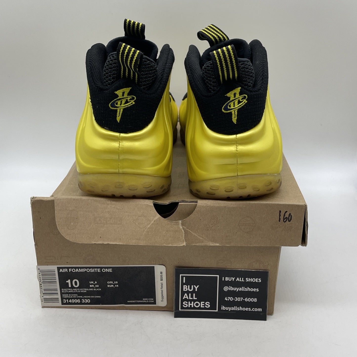 Size 10 - Nike Air Foamposite One Electrolime (314996-330)