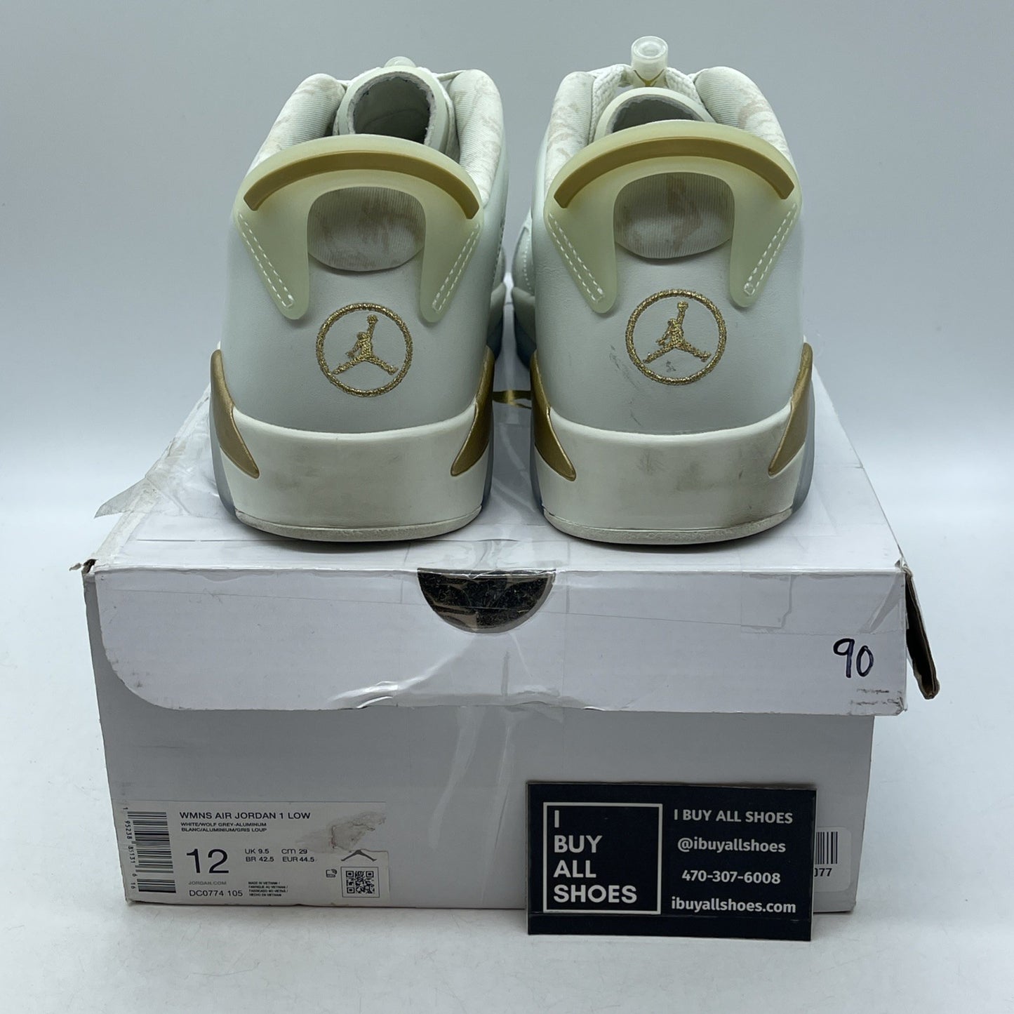 Size 11W - Air Jordan 1 Low White Wolf Grey (DC0774-105)