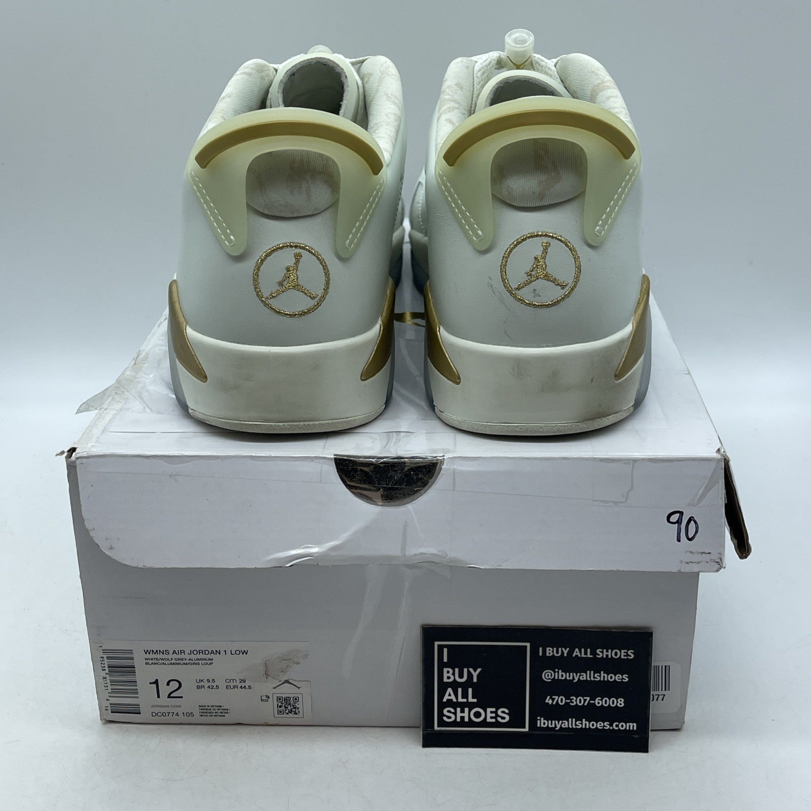 Size 11W - Air Jordan 1 Low White Wolf Grey (DC0774-105)