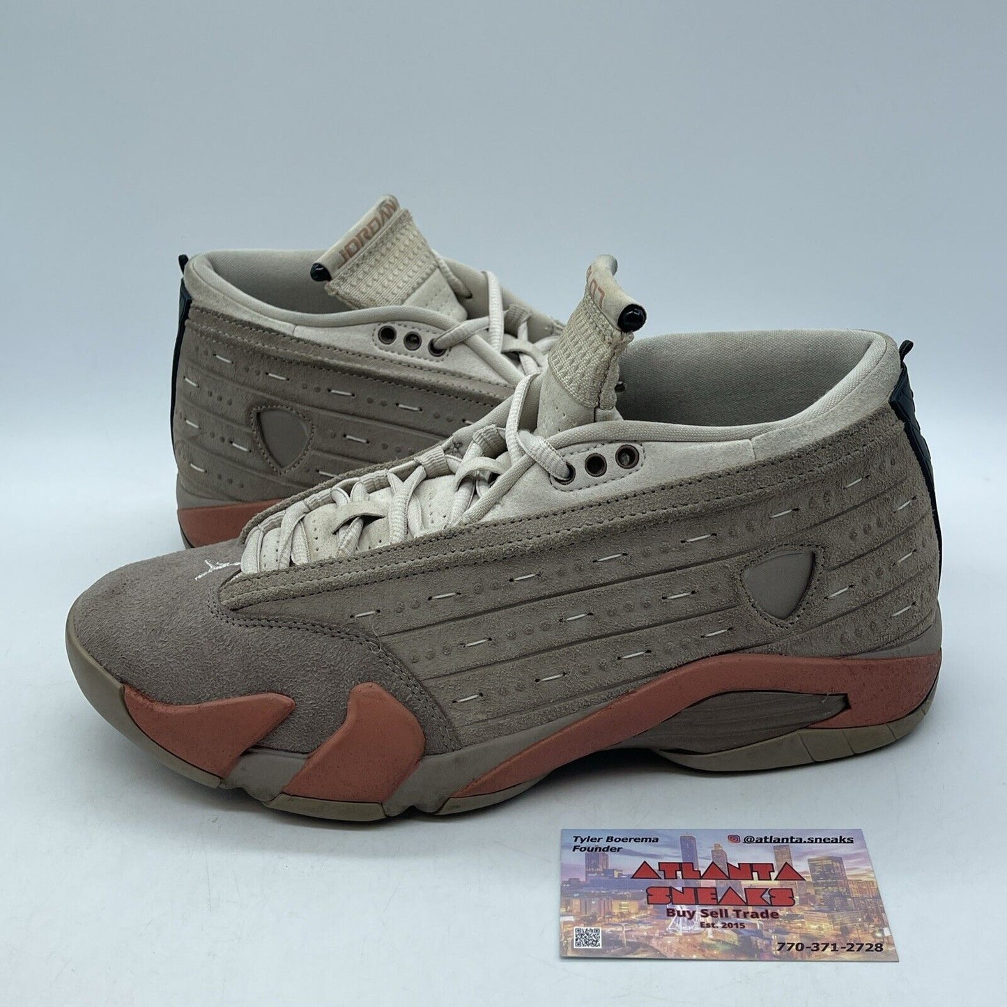 Size 9 - CLOT x Air Jordan 14 Retro Low Terracotta Brown Black (DC9857-200)