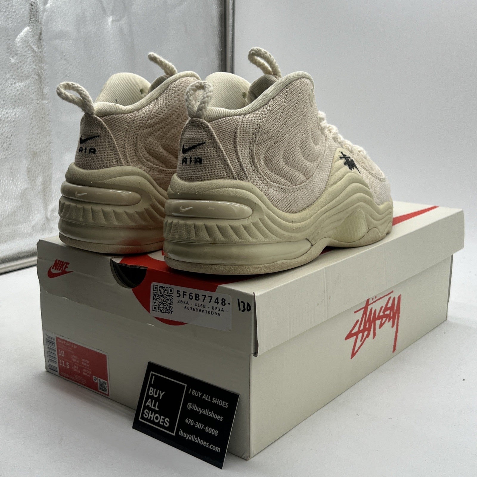 Size 10 - Nike Stussy x Air Penny 2 Fossils (DQ5674-200)