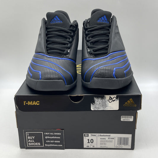 Size 10 - adidas T-Mac 2 EVO Black Royal Blue Leather (FX4992)