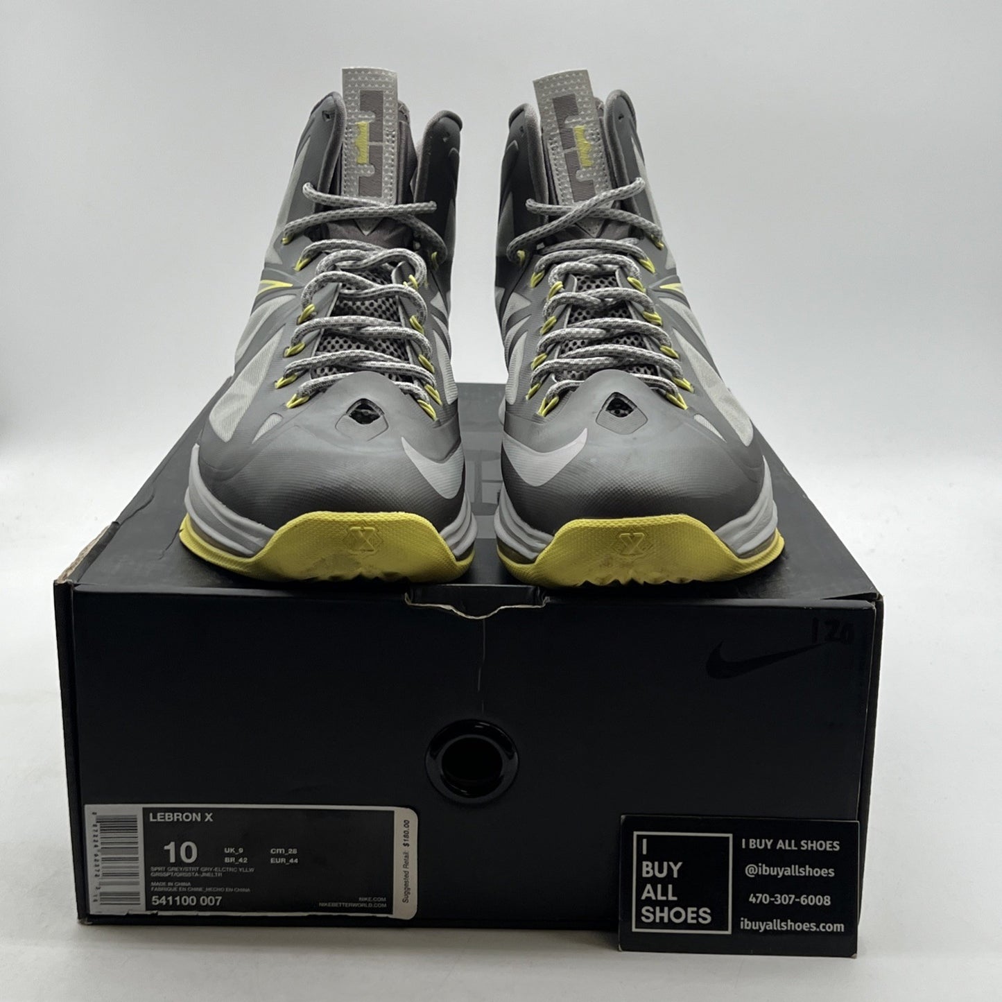 Size 10 - Nike LeBron 10 Yellow Diamond (541100-007)