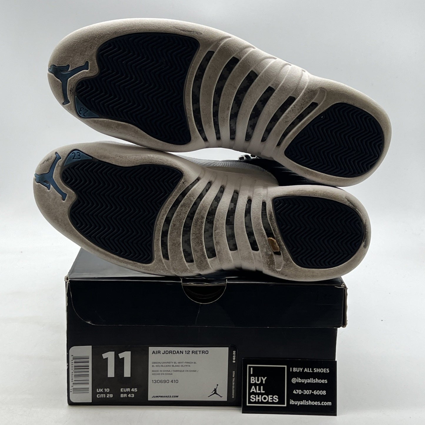 Size 11 - Air Jordan 12 Retro 2012 Obsidian (130690-410)