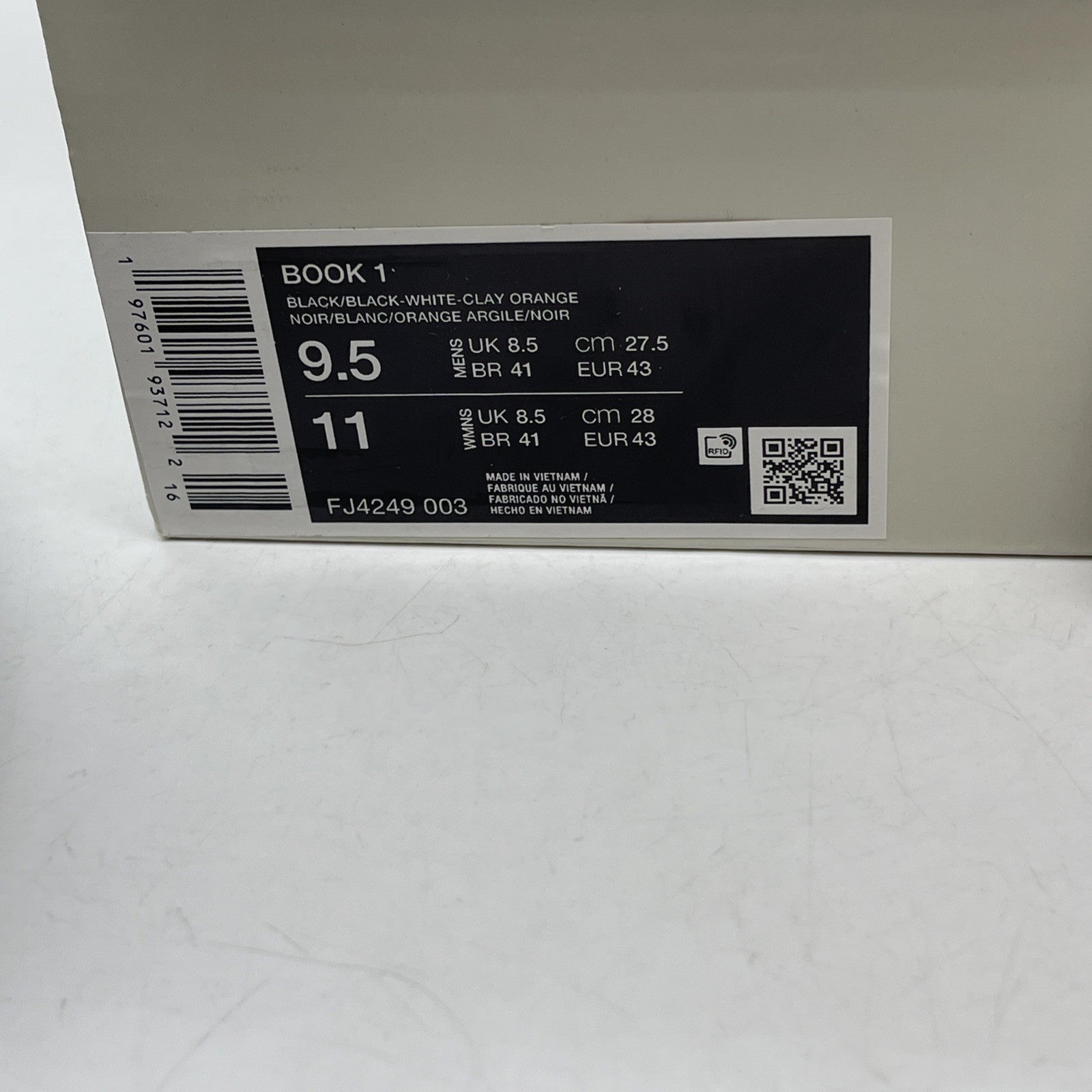 Size 9.5 - Nike Book 1 Halloween Black GLOW IN DARK Suede (FJ4249-003)