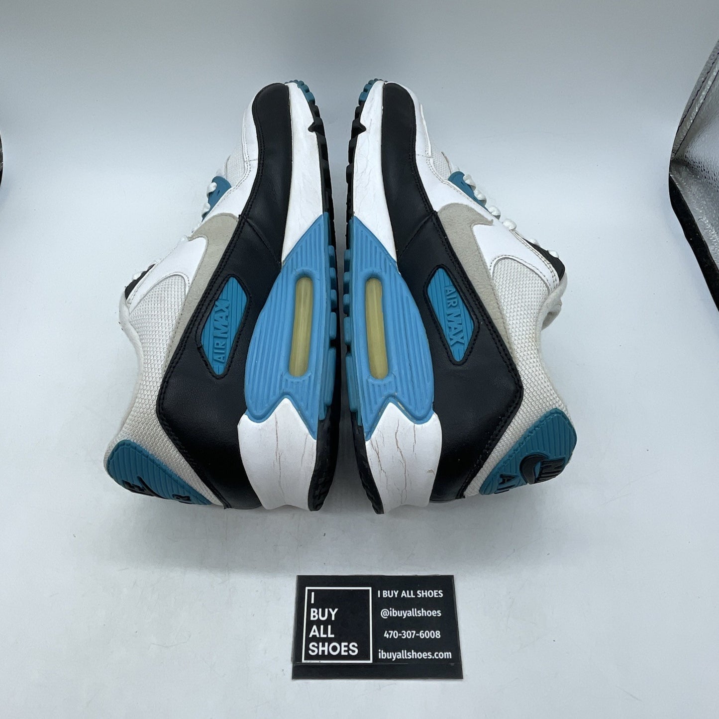 Size 13 - Nike Air Max 90 White Black Zen Grey (325018-108)