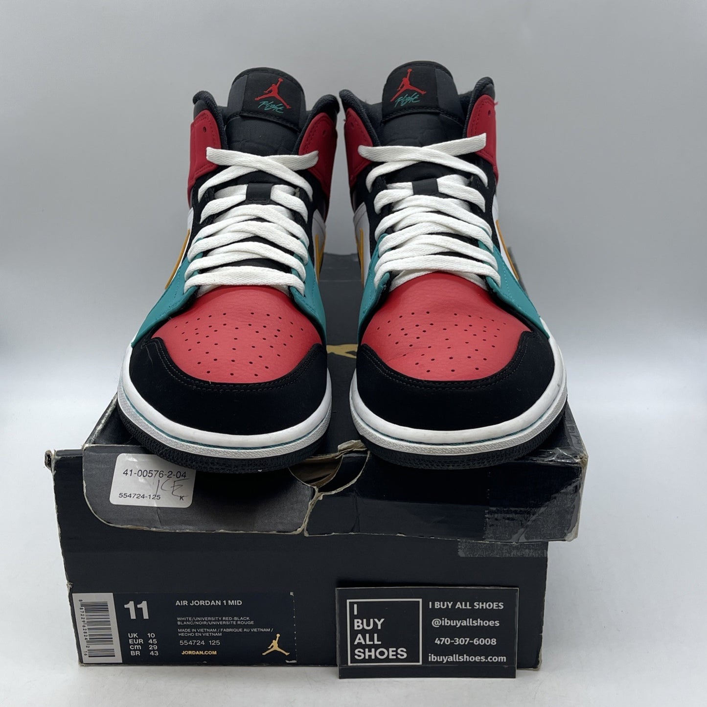 Size 11 - Air Jordan 1 Mid Multi-Color (554724-125)