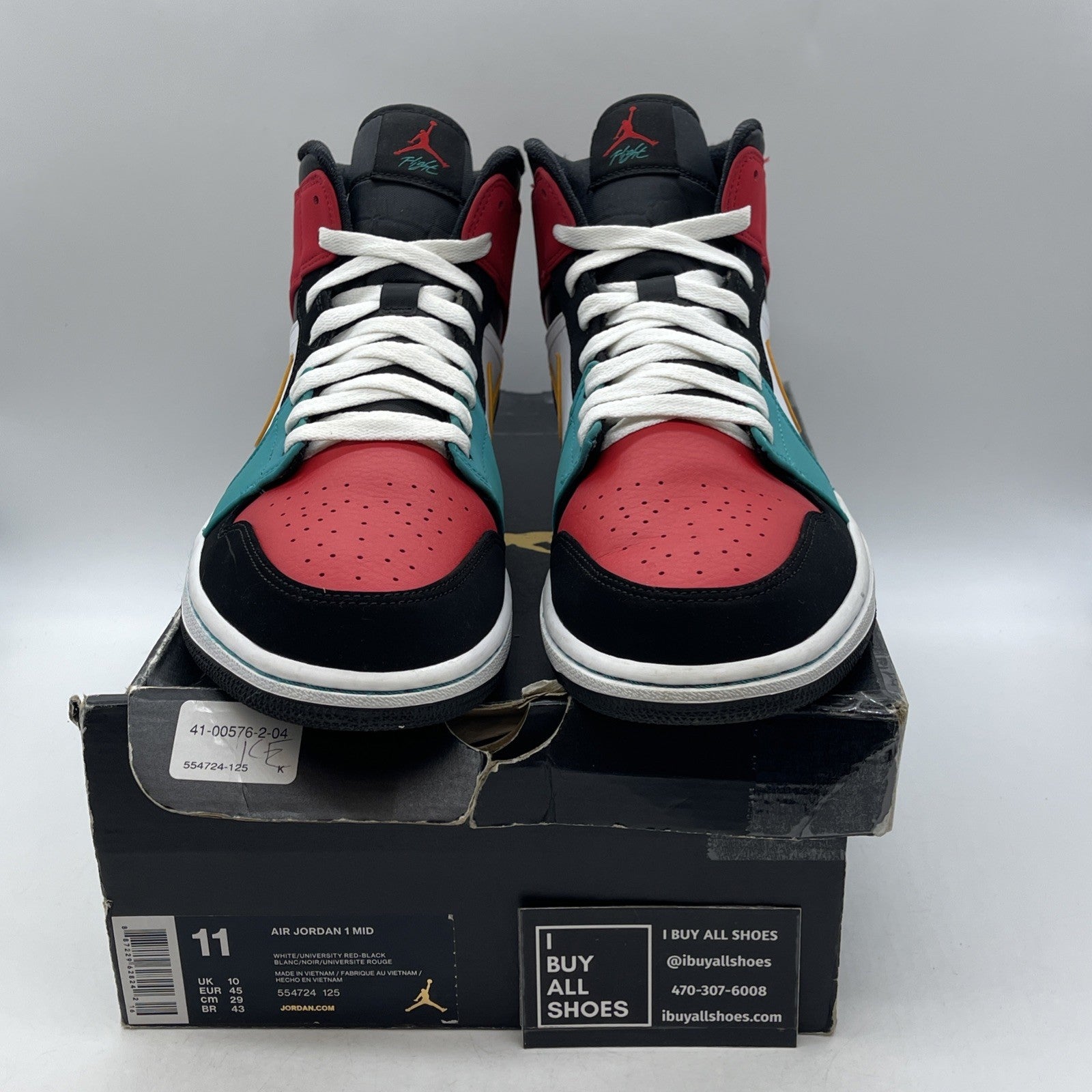 Size 11 - Air Jordan 1 Mid Multi-Color (554724-125)