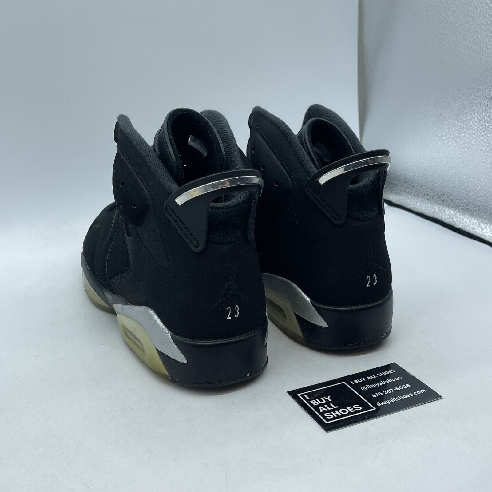 Size 10.5 - Jordan 6 Retro Mid Chrome Black Silver Suede (DX2836-001)