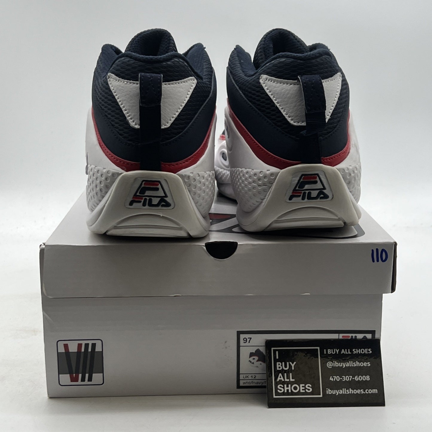 Size 13 - Fila 1997 Grant Hill 3 Navy Blue Detroit Pistons (1VB90113-127)