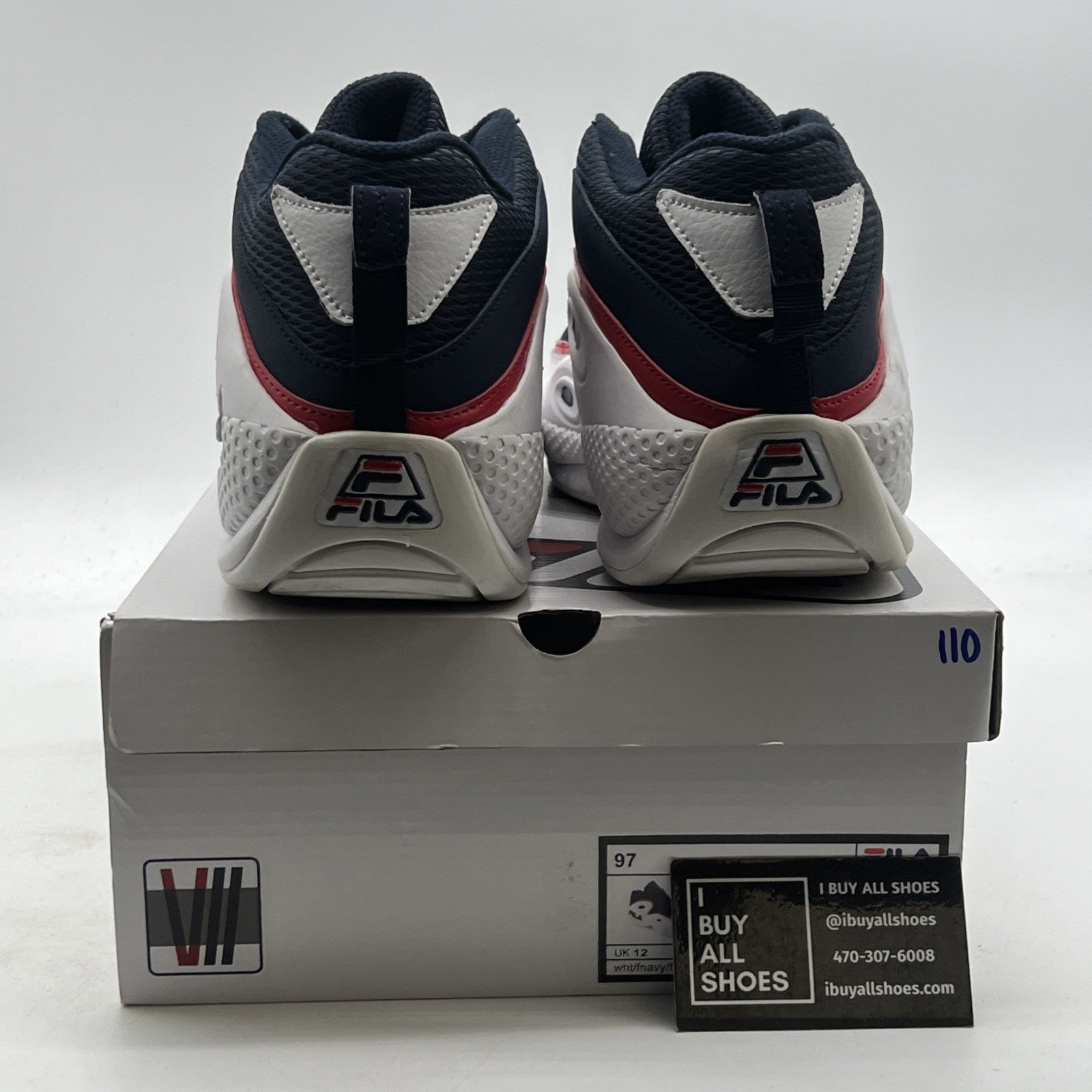 Size 13 - Fila 1997 Grant Hill 3 Navy Blue Detroit Pistons (1VB90113-127)