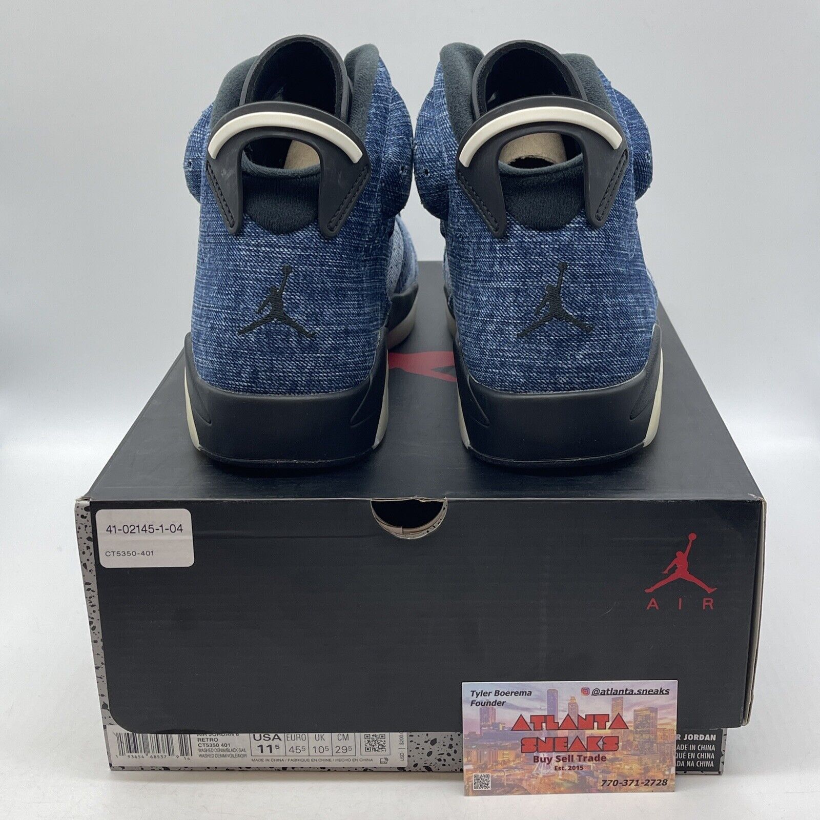 Size 11.5 - Air Jordan 6 Retro Washed Denim white Blue Brown (CT5350-401)