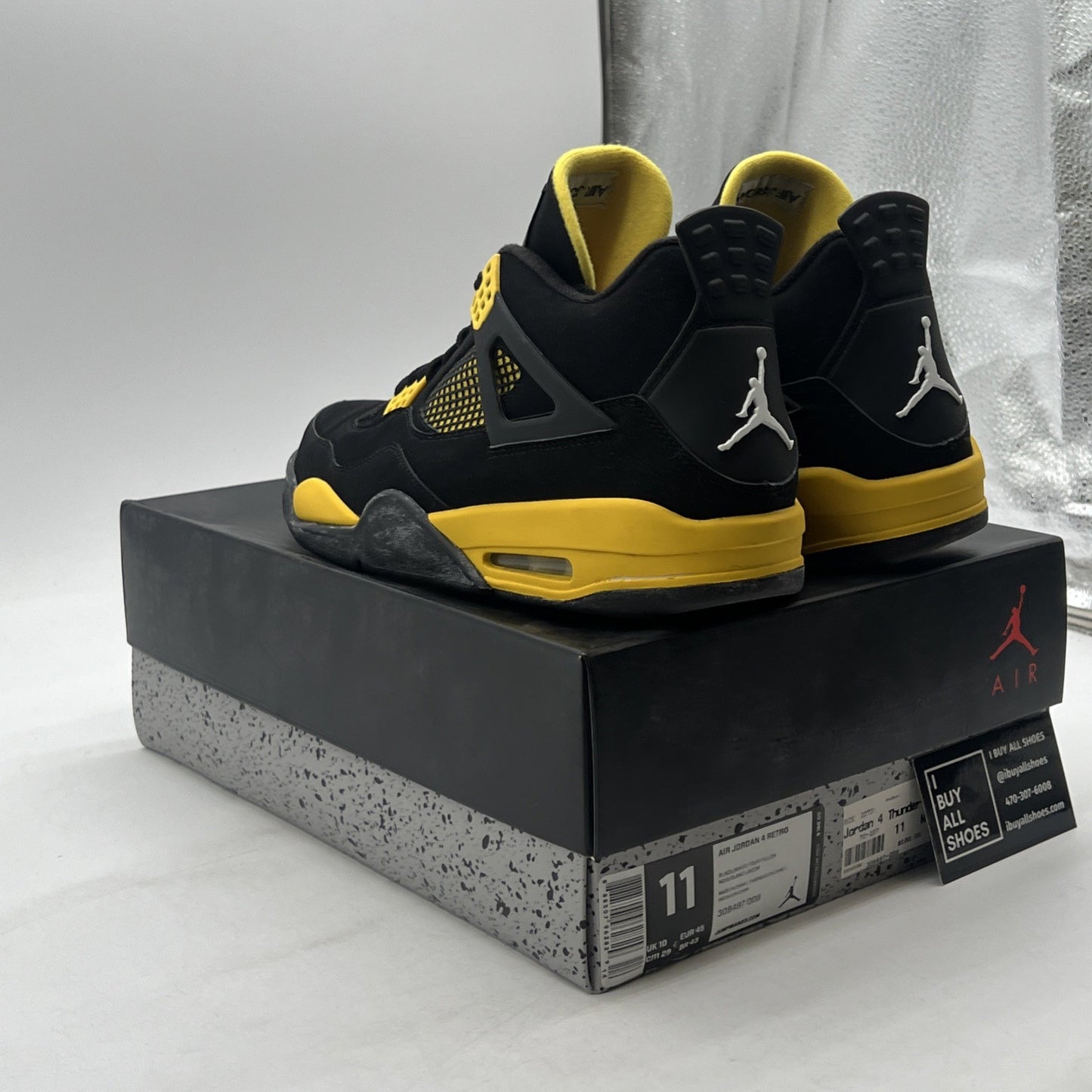 Size 11 - Air Jordan 4 Retro Low Thunder (308497-008)