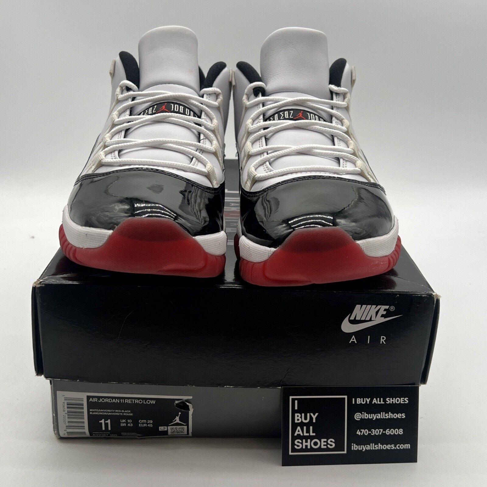 Size 11 - Air Jordan 11 Retro Low Concord-Bred (AV2187-160)