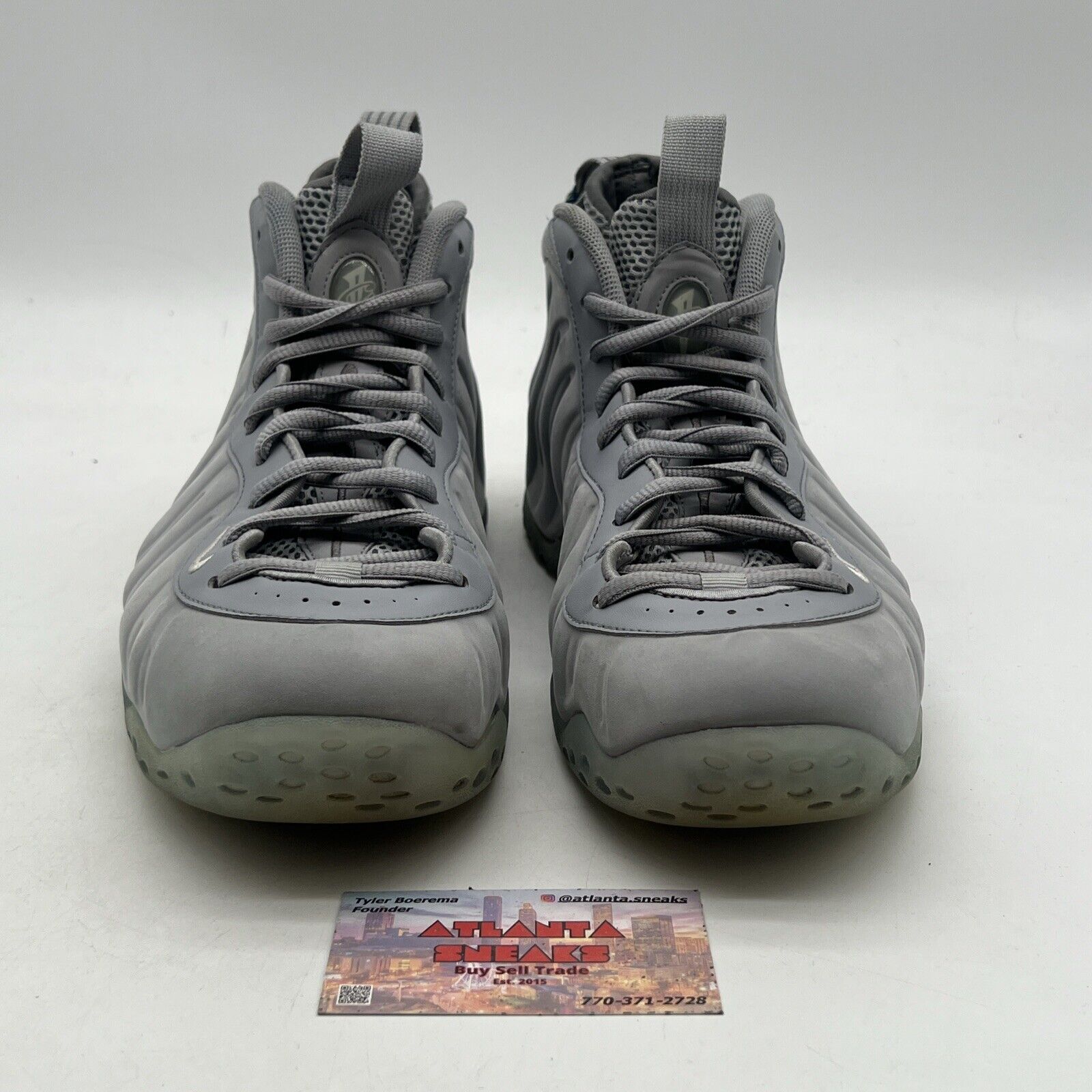Size 11 - NIKE AIR FOAMPOSITE ONE WOLF GREY SUEDE (575420-007)