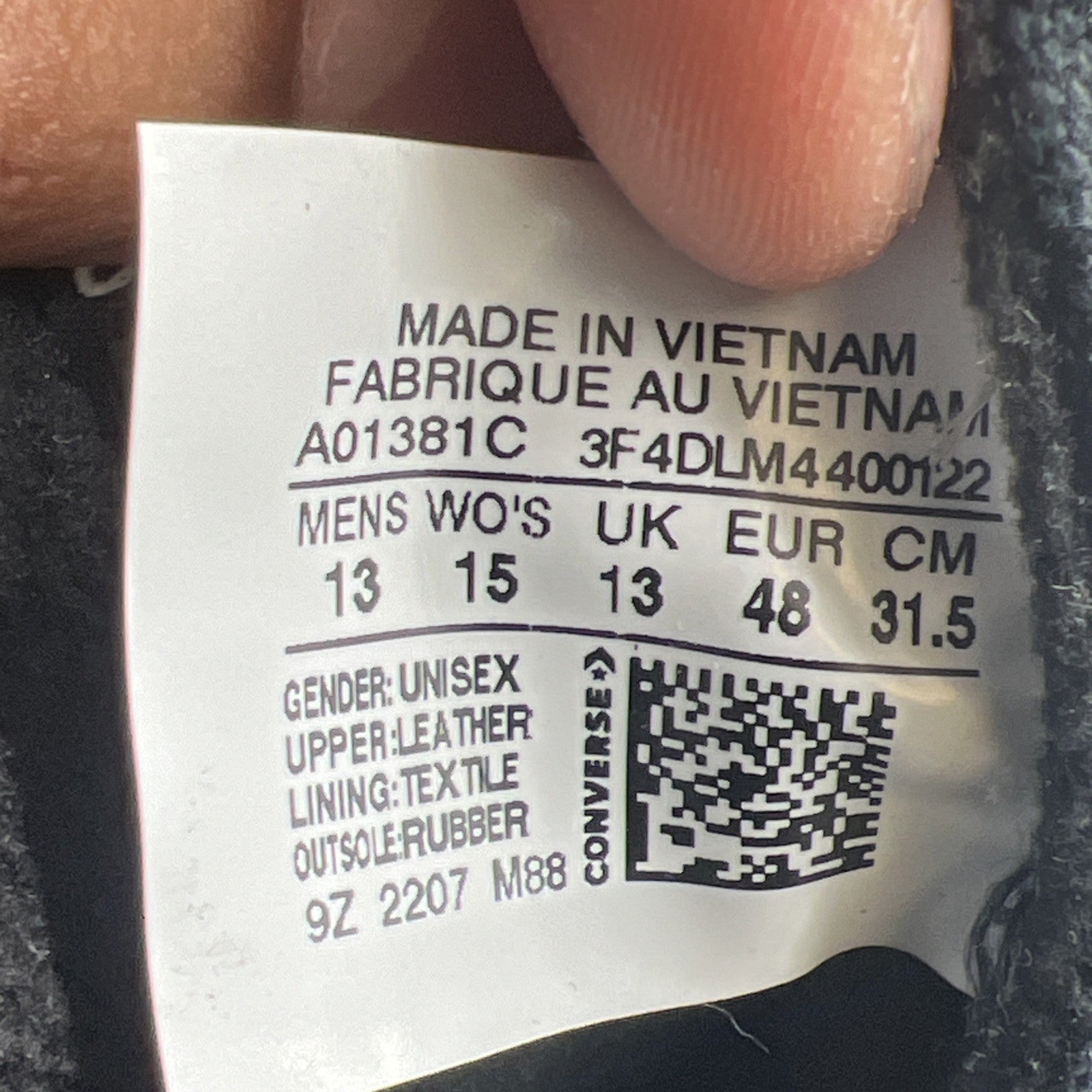 Size 15W - Converse Chuck Taylor All Star All Terrain HI Black/Maroon (A01381C)