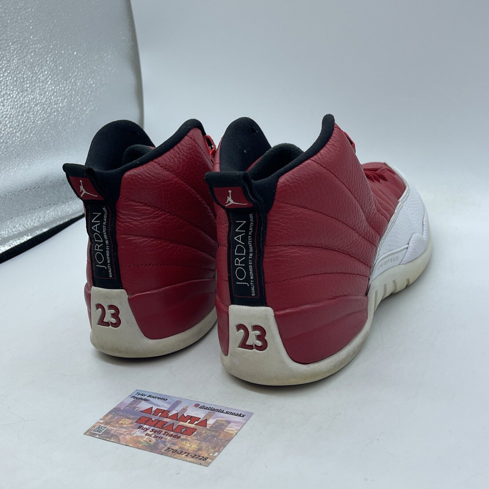 Size 10.5 - Air Jordan 12 Retro Gym Red White Black Leather (130690-600)