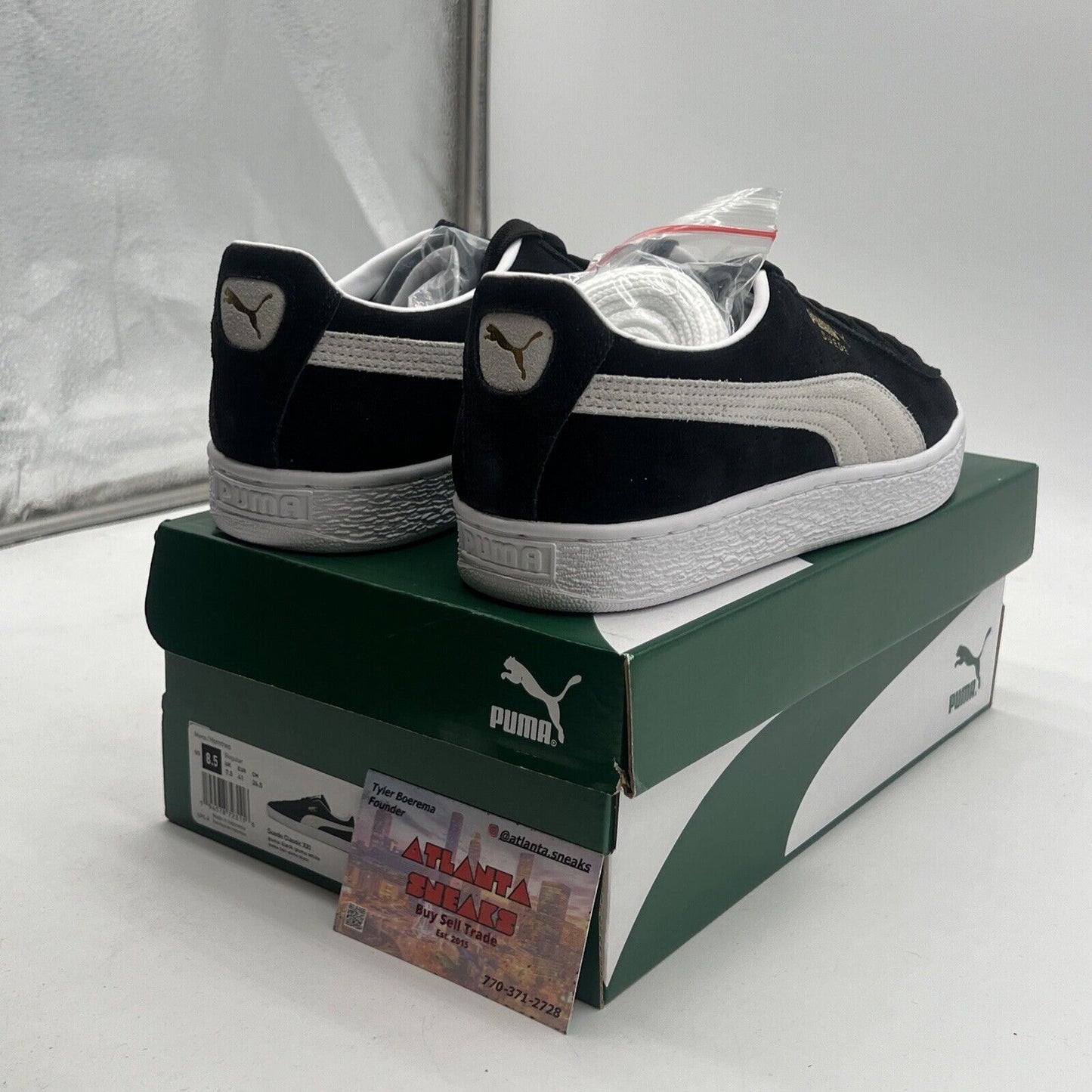 Size 8.5 - PUMA Suede Classic 21 Black White (374915-01)