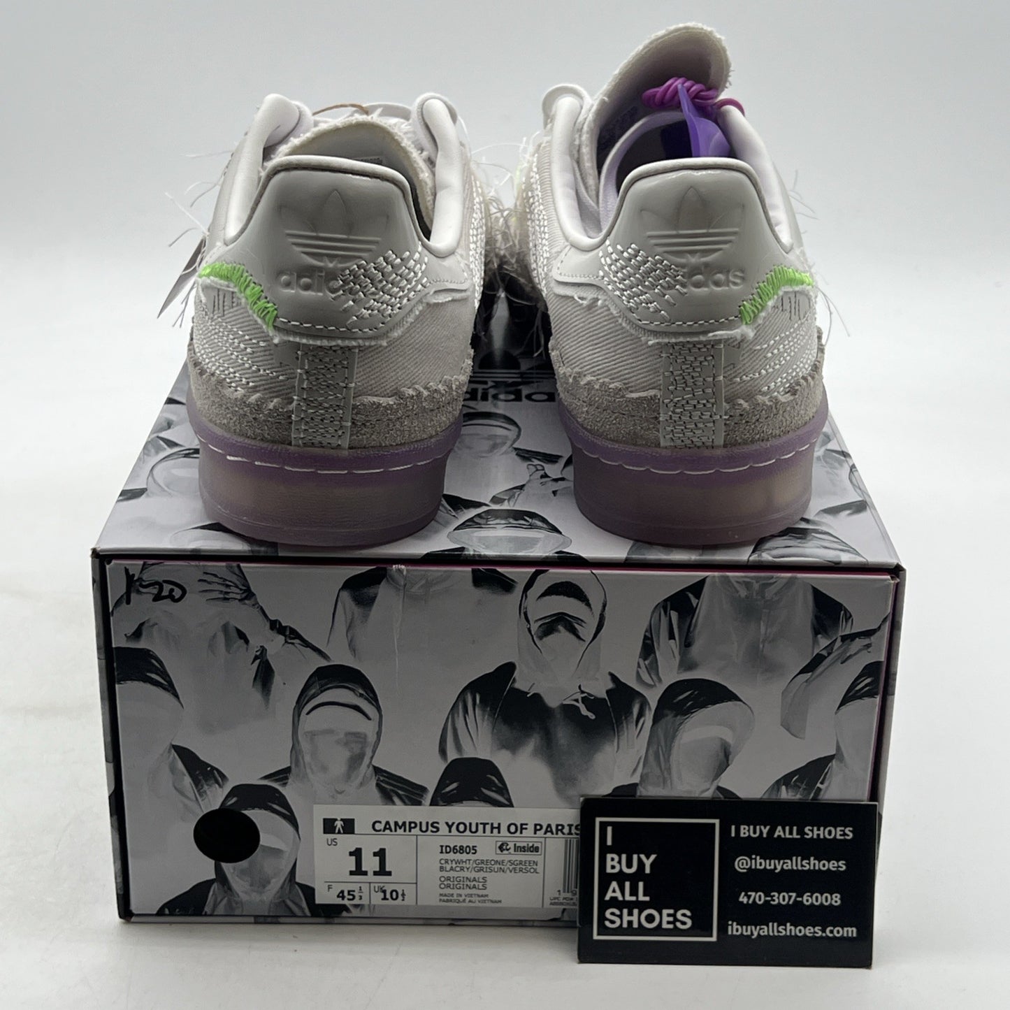 Size 11 - adidas Campus 80s x Youth of Paris Low White New (ID6805)