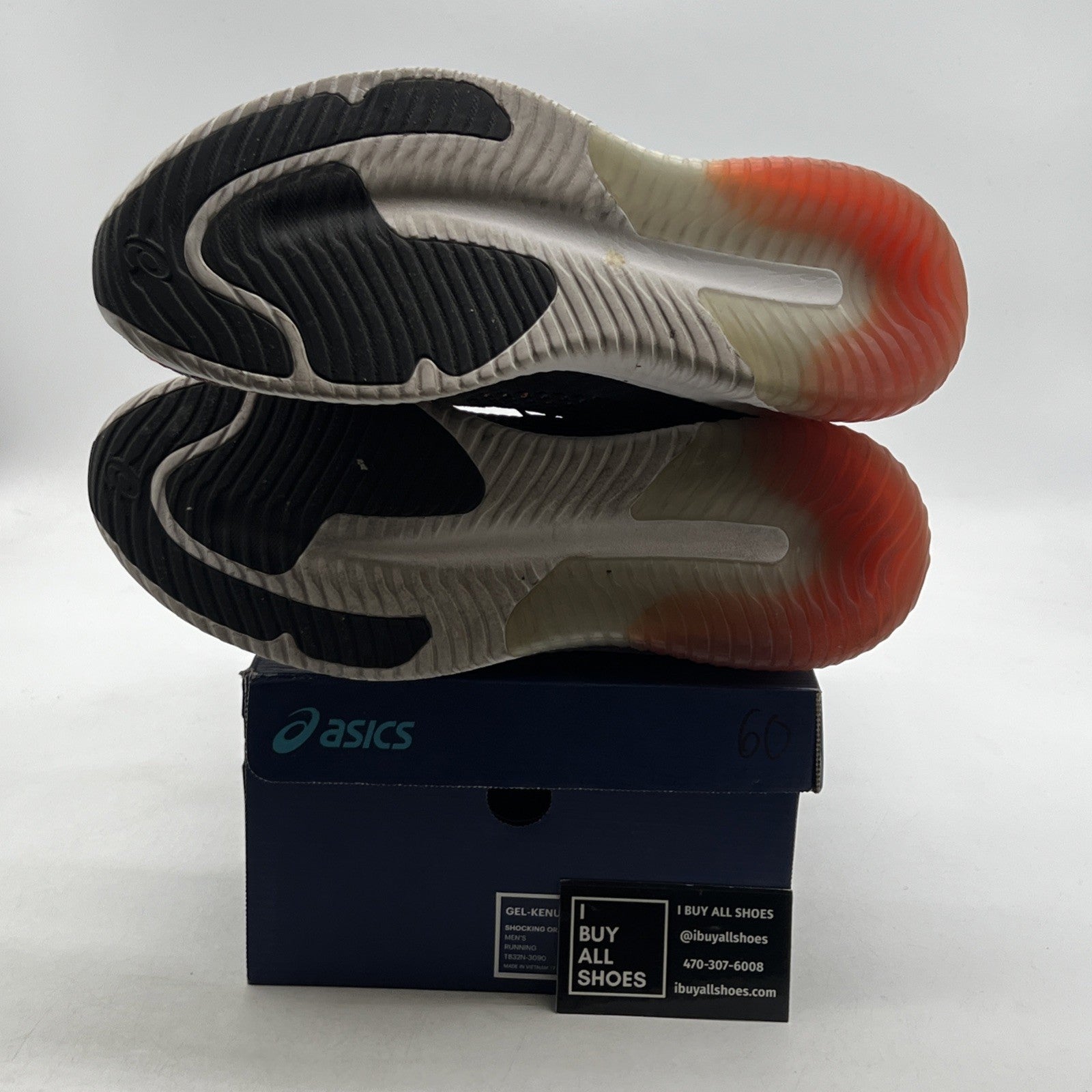 Size 11.5 - Asics Gel Kenun Knit Black Multi-Color (T832N-3090)