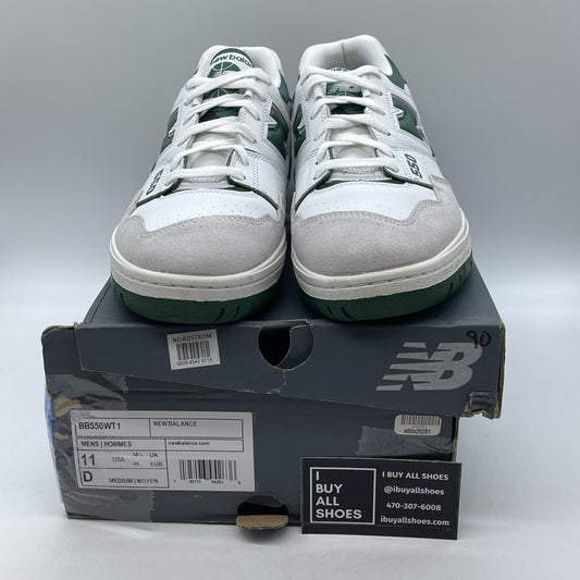 Size 10 - New Balance 550 White 2021 Green Grey Suede Leather (BB550WT1)