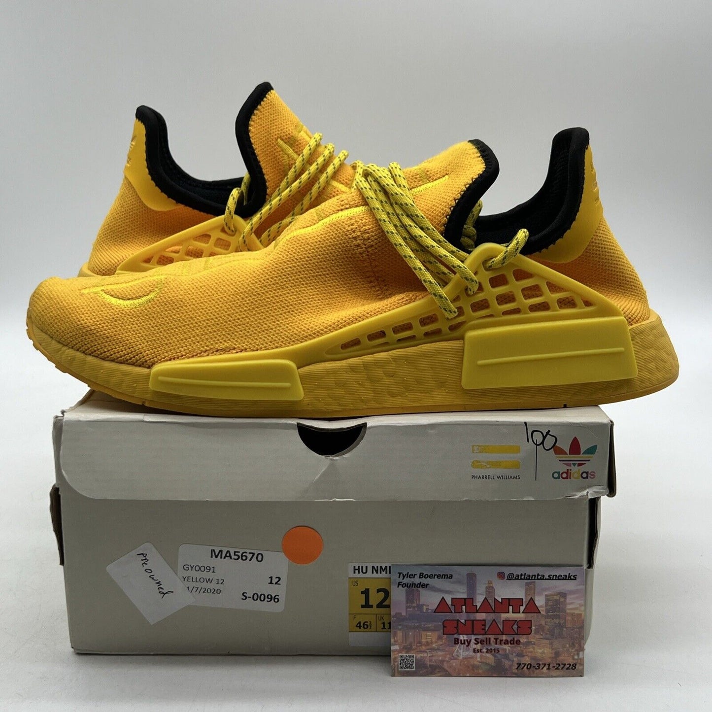 Size 12 - adidas Pharrell x NMD Human Race Yellow Black (GY0091)