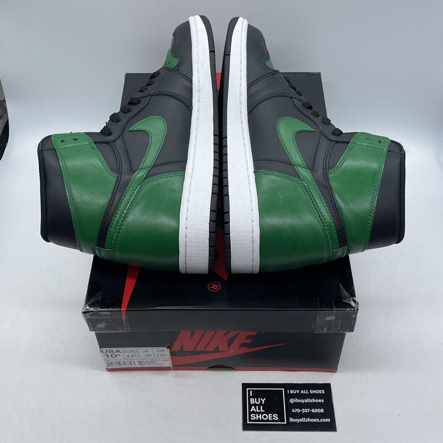 Size 10.5 - Air Jordan 1 Retro OG Prm High Yin Yang (CUSTOM) Green (555088-011)