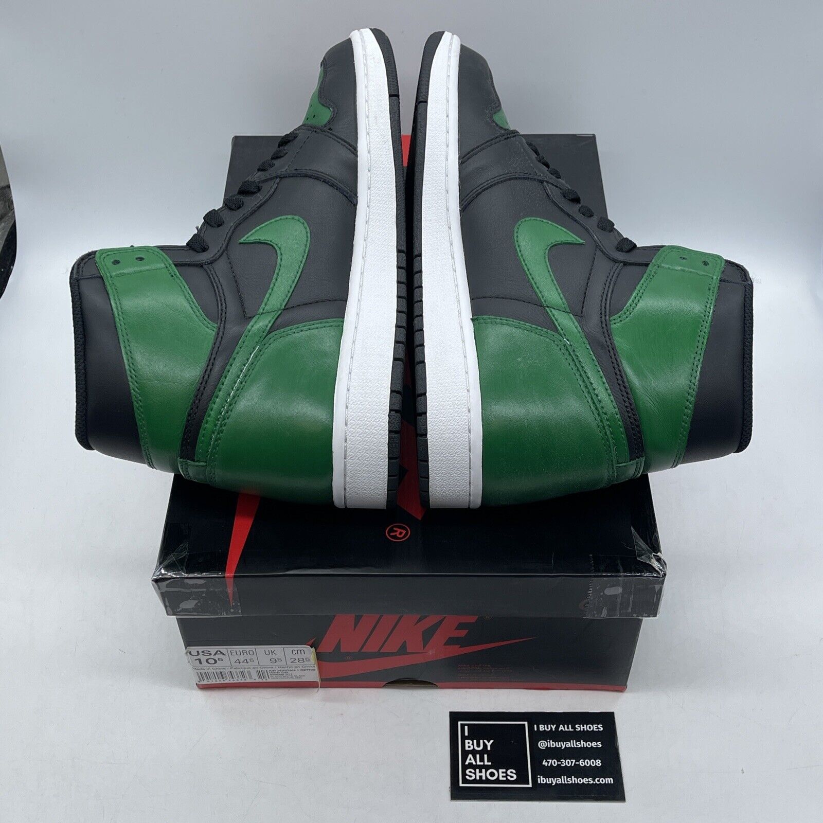 Size 10.5 - Air Jordan 1 Retro OG Prm High Yin Yang (CUSTOM) Green (555088-011)