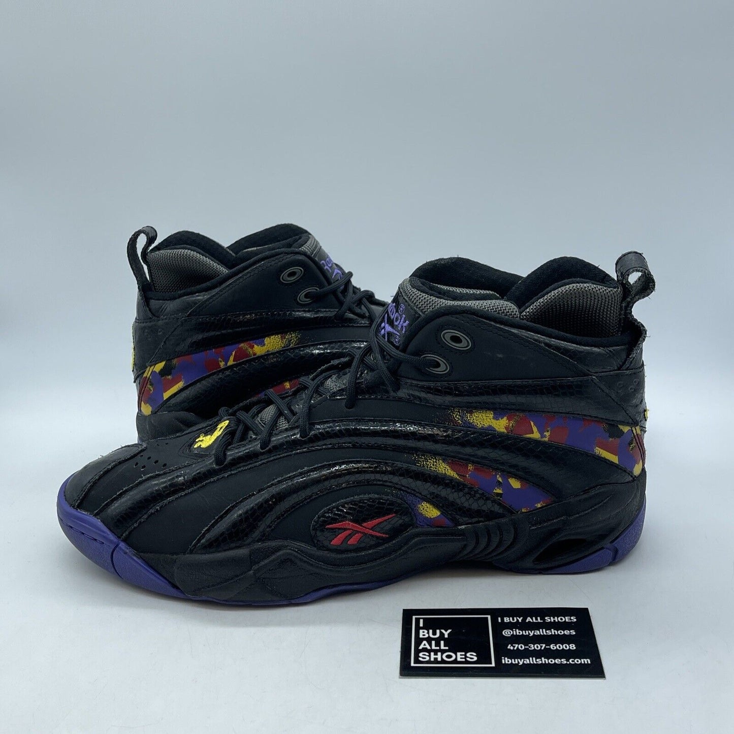 Size 11.5 - Reebok Shaqnosis "Escape From L. A." Black Suede Leather -AA1128-203