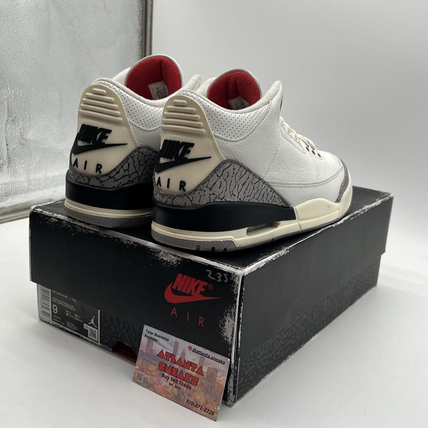 Size 9 - Jordan 3 Retro Mid White Cement Reimagined Grey Leather (DN3707-100)