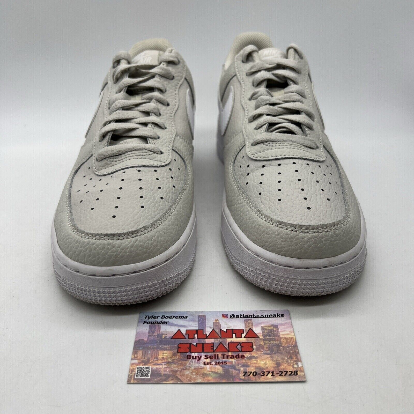 Size 10 - Nike Air Force 1 '07 Light Bone White Leather (CT2302-001)