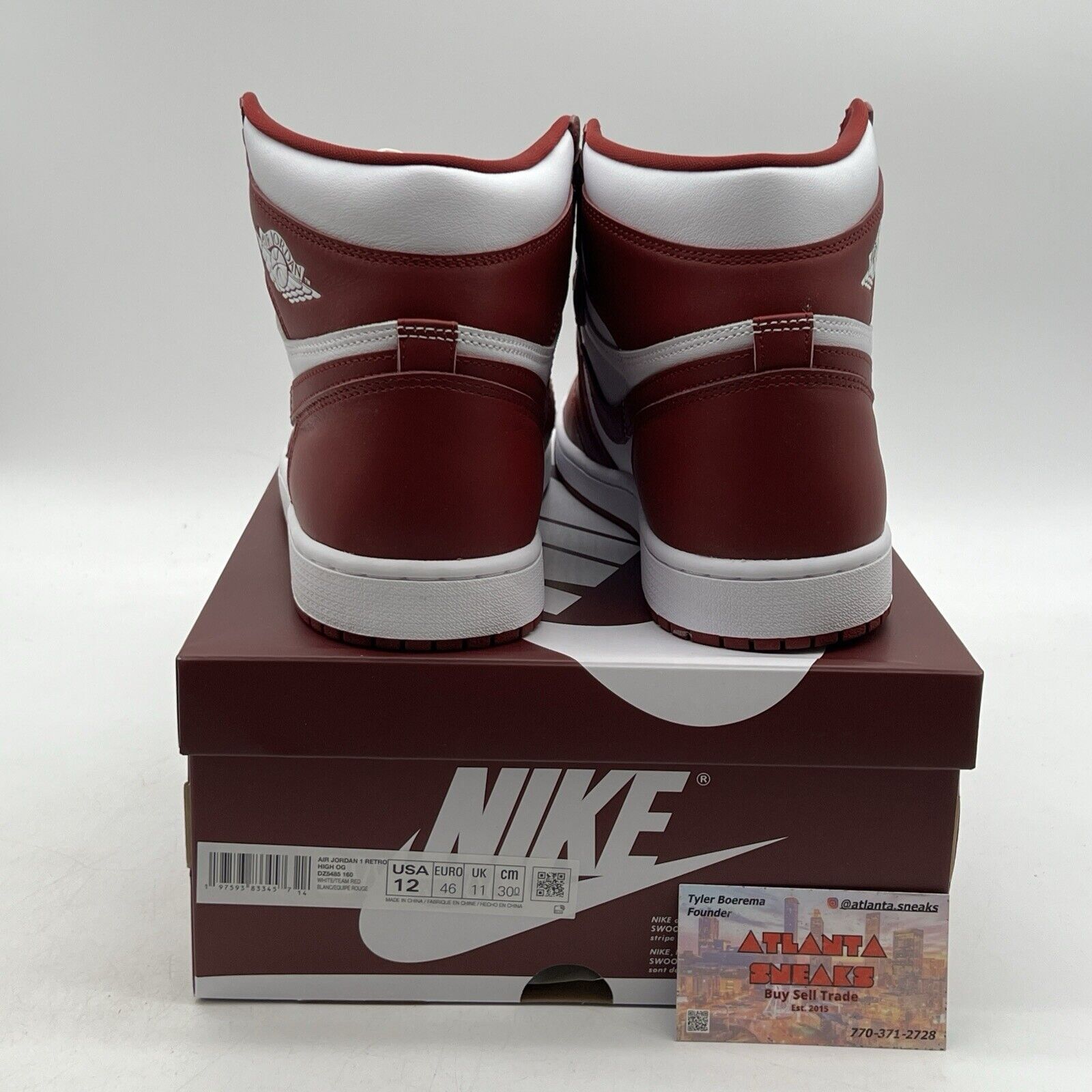 Size 12 - Air Jordan 1 Retro OG High Artisanal Red Leather (DZ5485-160).