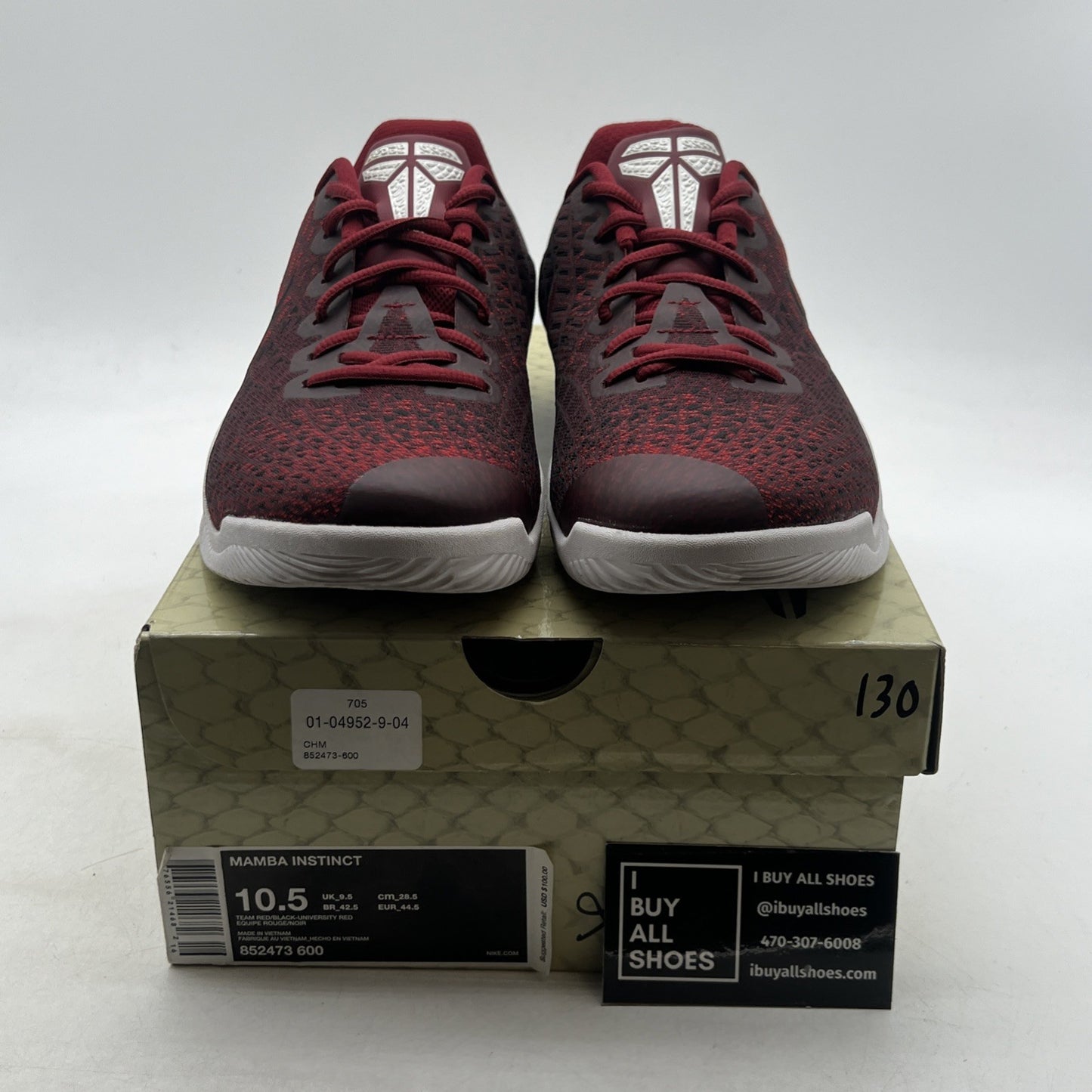 Size 10.5 - Nike Mamba Instinct Team Red (852473-600)