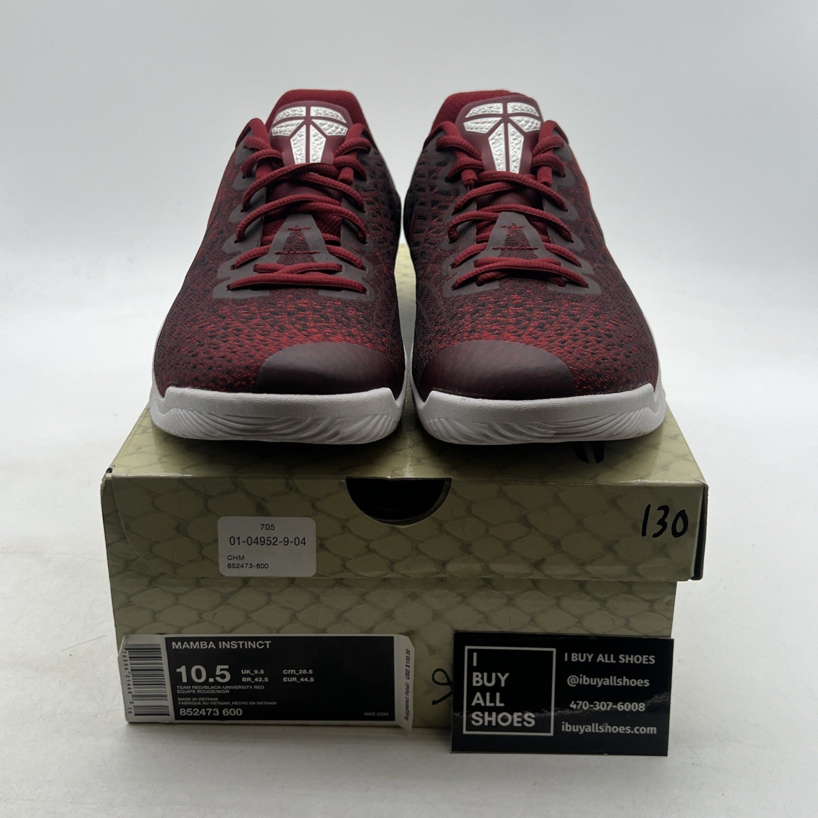 Size 10.5 - Nike Mamba Instinct Team Red (852473-600)