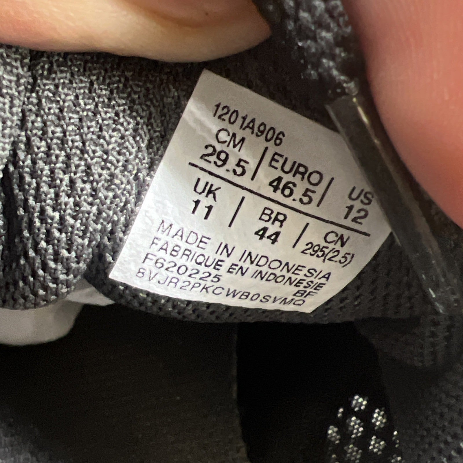 Size 12 - ASICS Gel 1130 Black Pure Silver (1201A906-001)