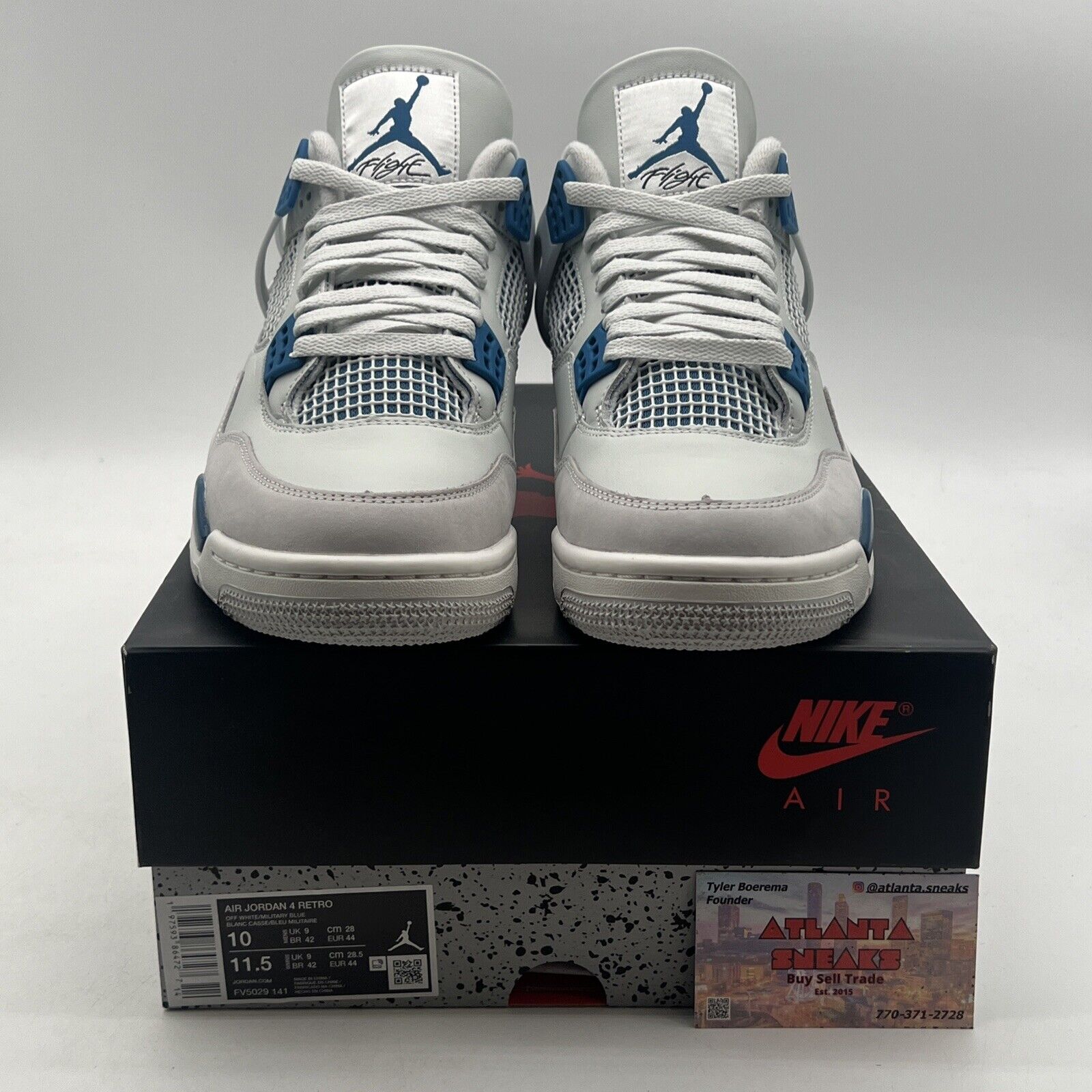 Size 10 - Air Jordan 4 Retro 2024 Military Blue (FV5029-141)