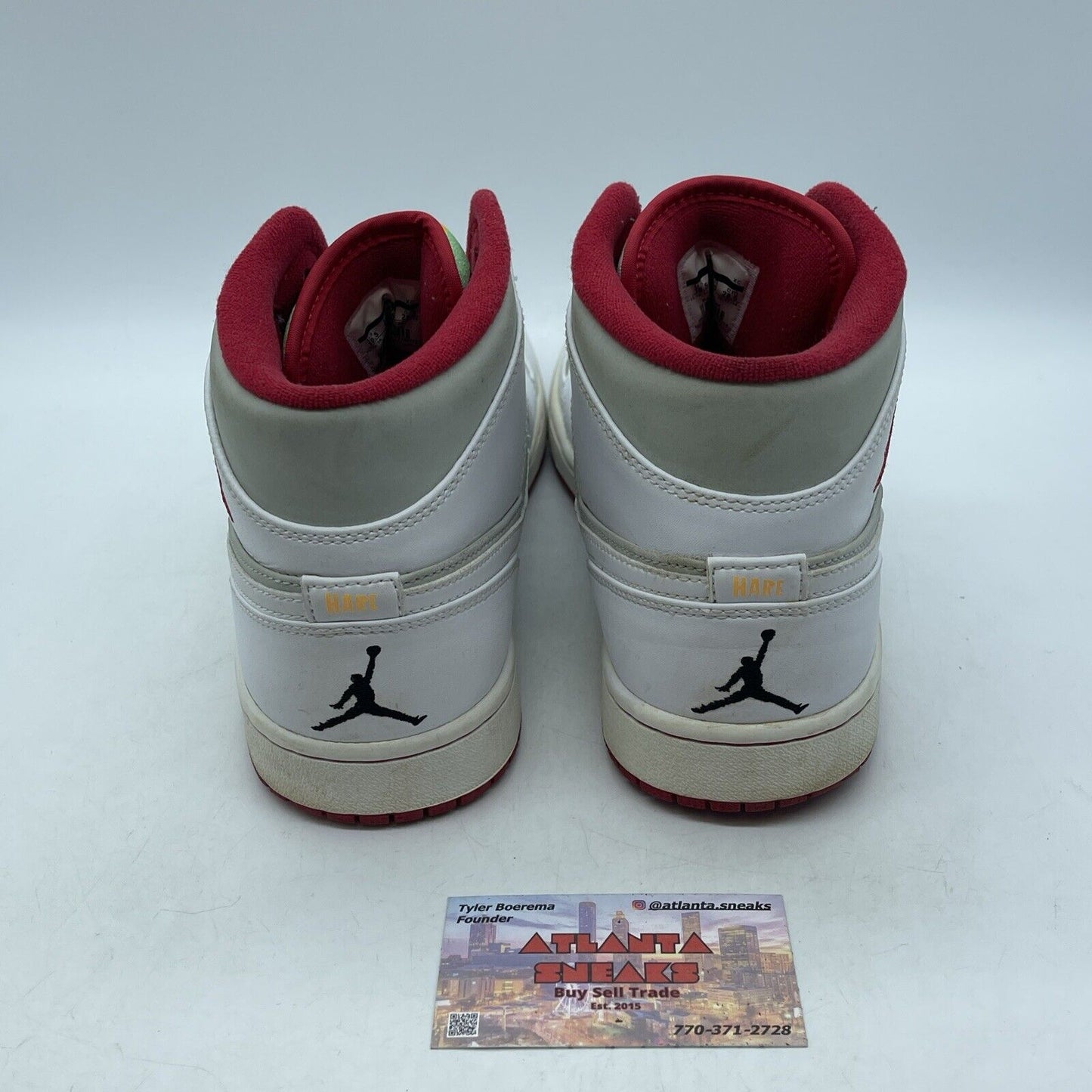 Size 10.5 - Air Jordan 1 2015 Mid Hare Grey Suede White Leather (719551-123)