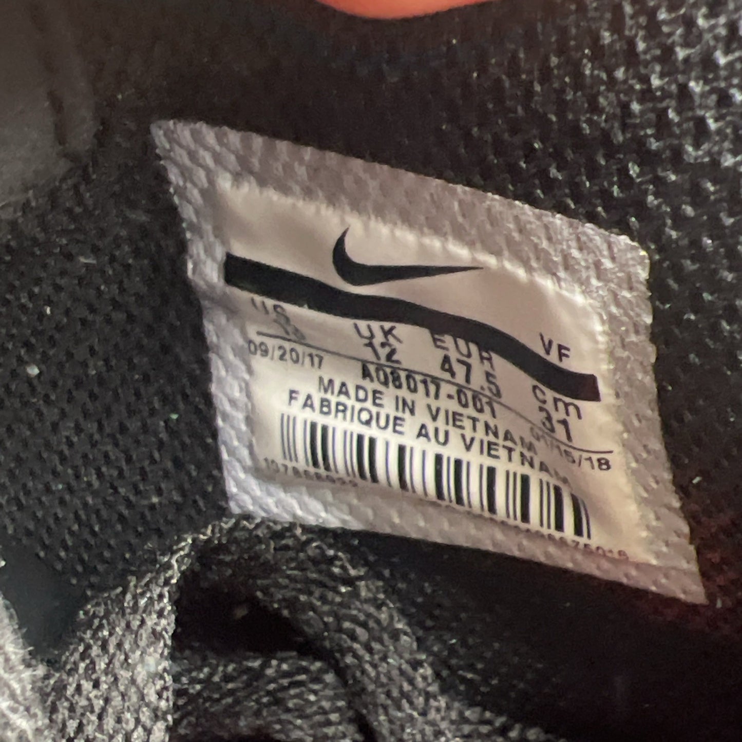 Size 13 - Nike Supreme x NBA x Air Force 1 07 Mid Black (AQ8017-001)