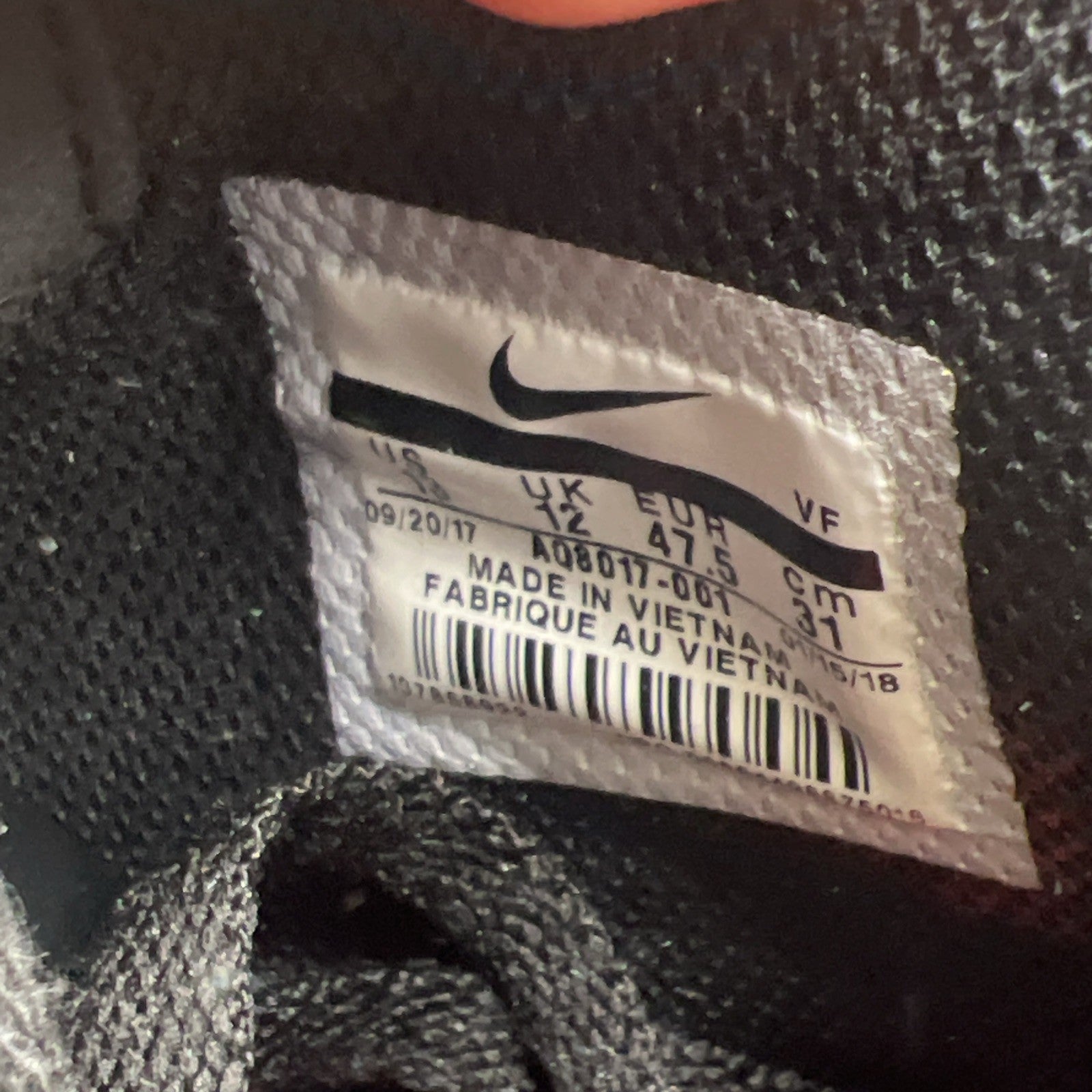 Size 13 - Nike Supreme x NBA x Air Force 1 07 Mid Black (AQ8017-001)