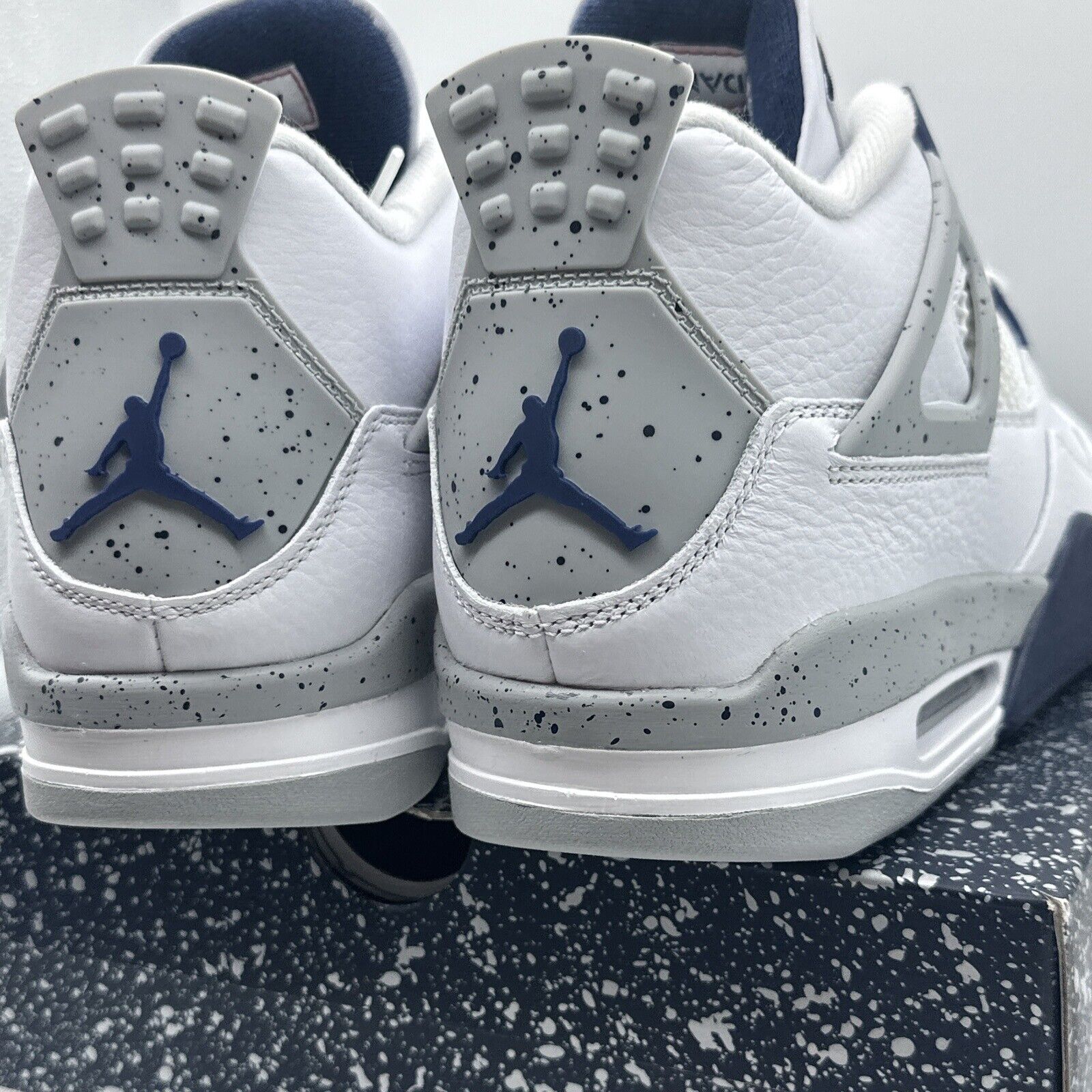 NIKE Jordan 4 Retro Shoes Unisex Size - Us M10 W11.5 White Dh6927  Midnight Navy