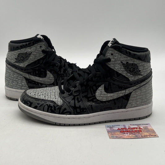 Size 9.5 - Jordan 1 OG High Rebellionaire Grey Black Leather (555088-036)