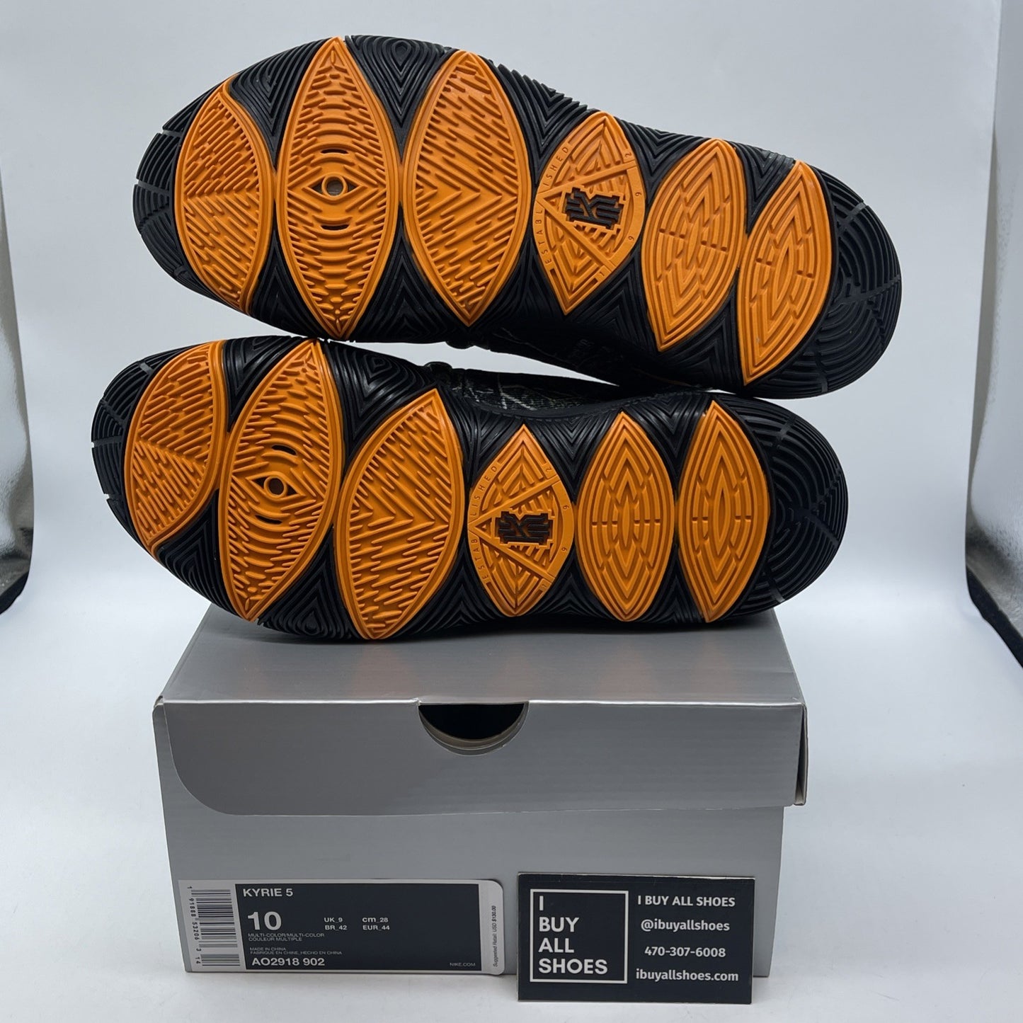 Size 10 - Nike Kyrie 5 PE Taco Orange Black Suede (AO2918-902)