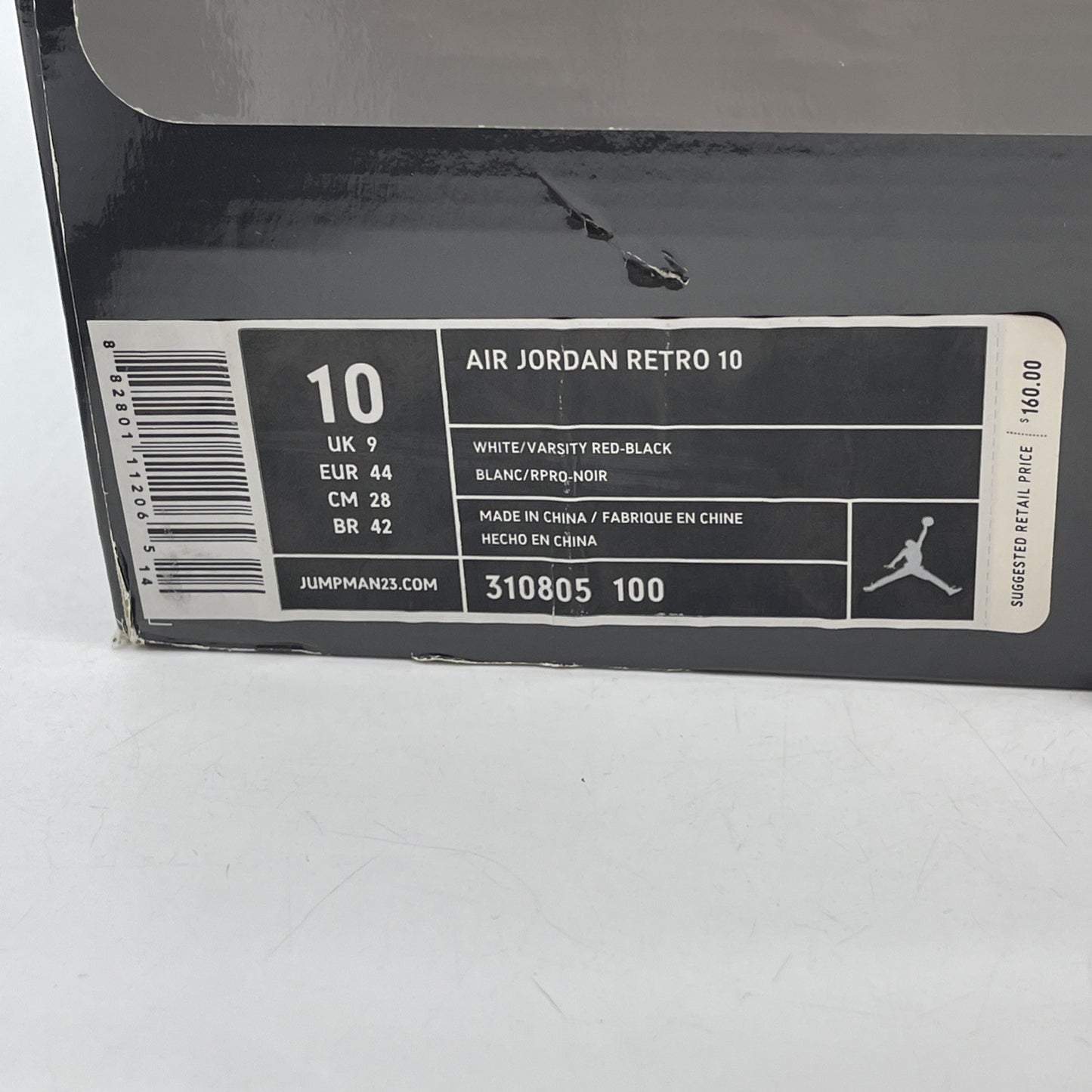 Size 10 - Air Jordan 10 Retro 2012 Chicago White Black Red Leather (310805-100)