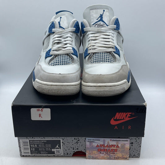 Size 10.5 - Air Jordan 4 Retro 2024 Military Blue Grey White Suede (FV5029-141)