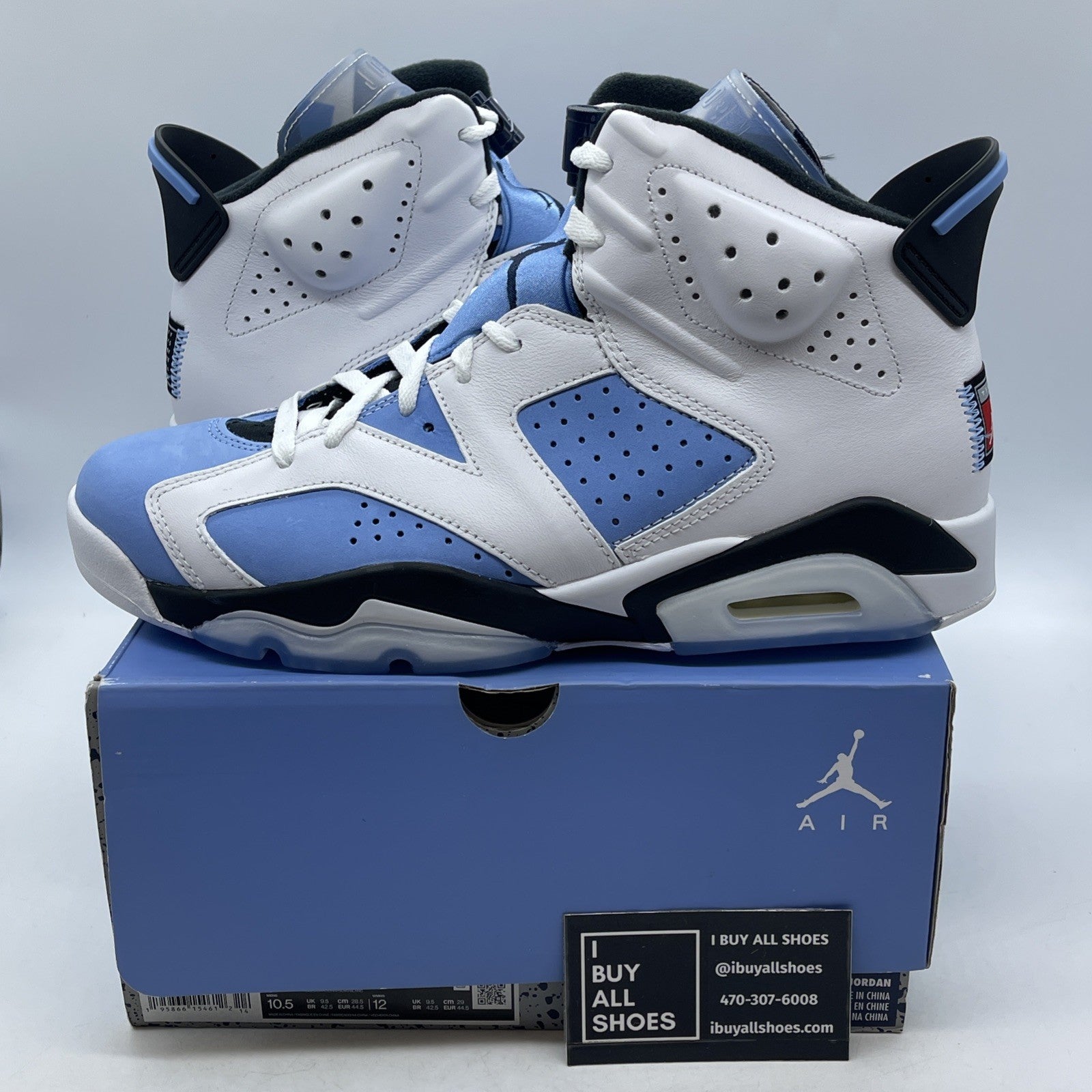 Size 10.5 - Air Jordan 6 Retro Mid UNC Home (CT8529-410)