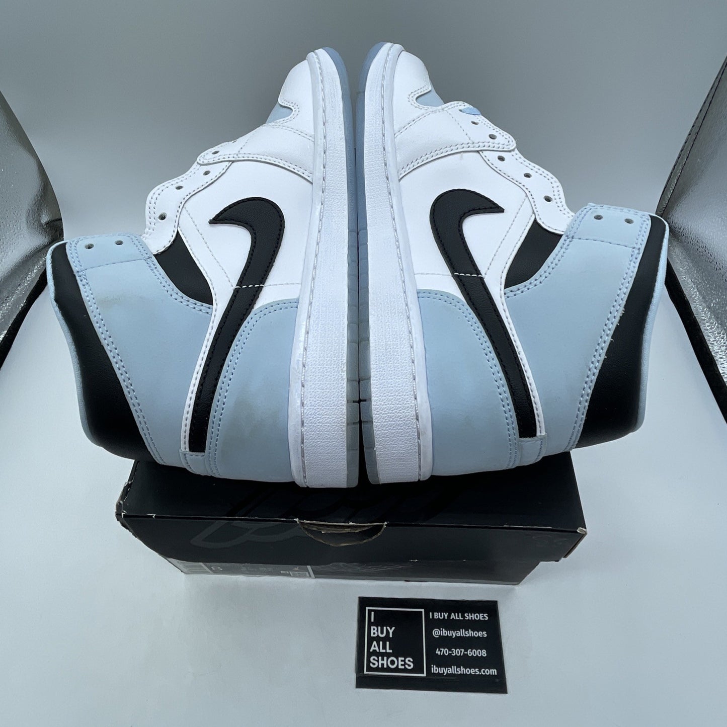 Size 8 - Air Jordan 1 Mid SE White Ice Blue (DV1308-104)