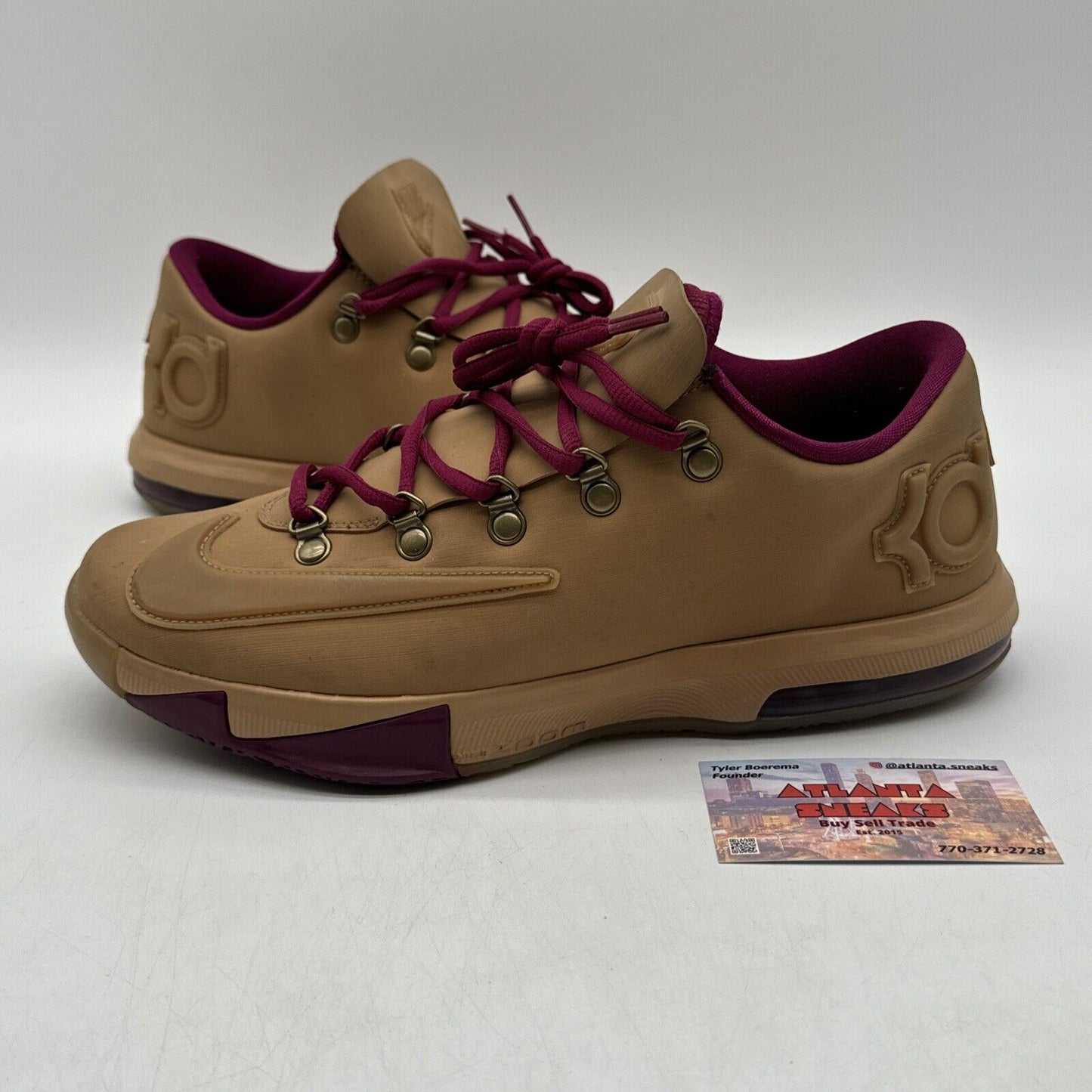 Size 10 - Nike KD 6 EXT QS Gum 2013 Maroon Brown Blue Weather Proof Classics